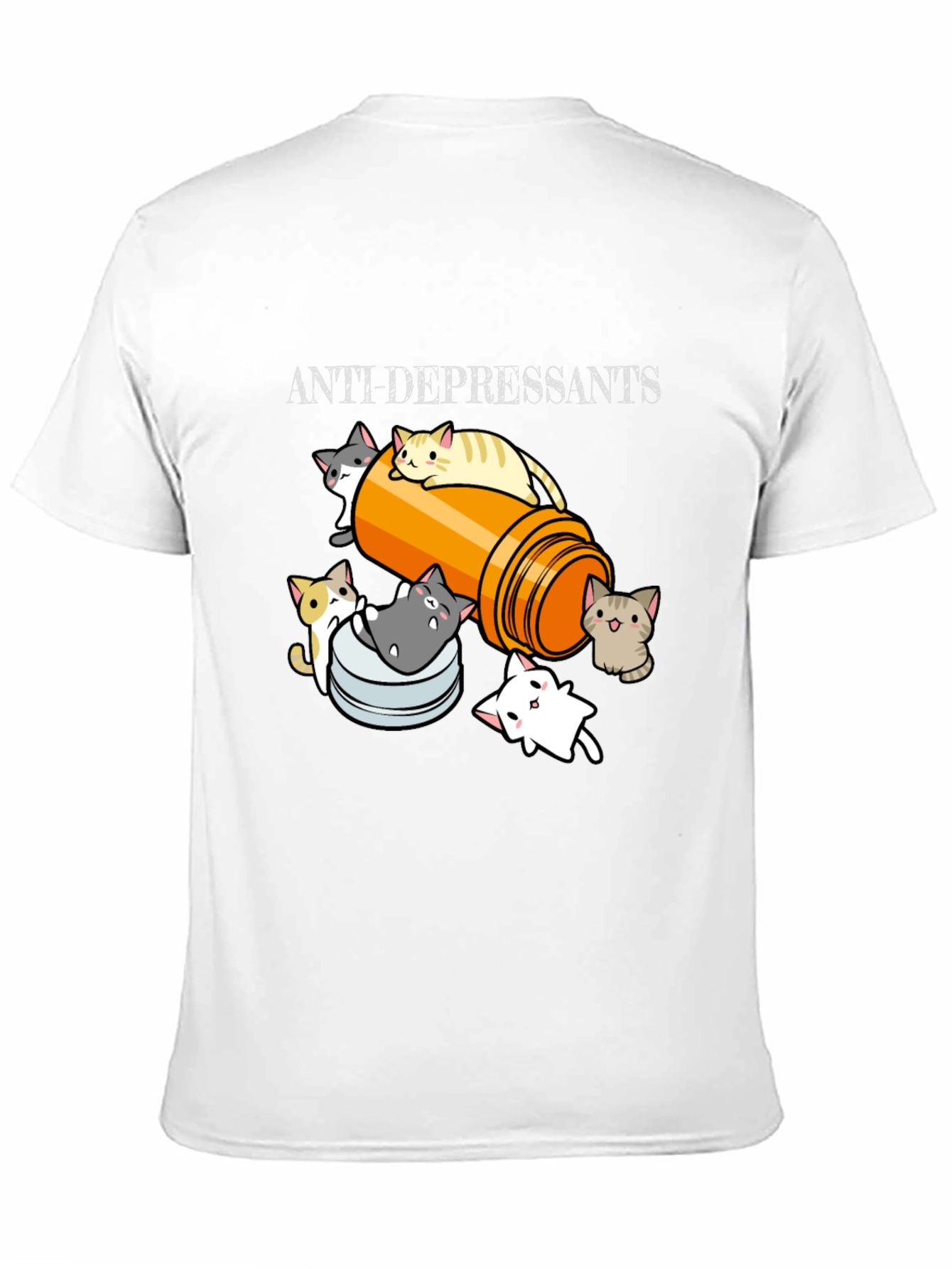 Black Anti-Depressants Kitten T-Shirt view 11