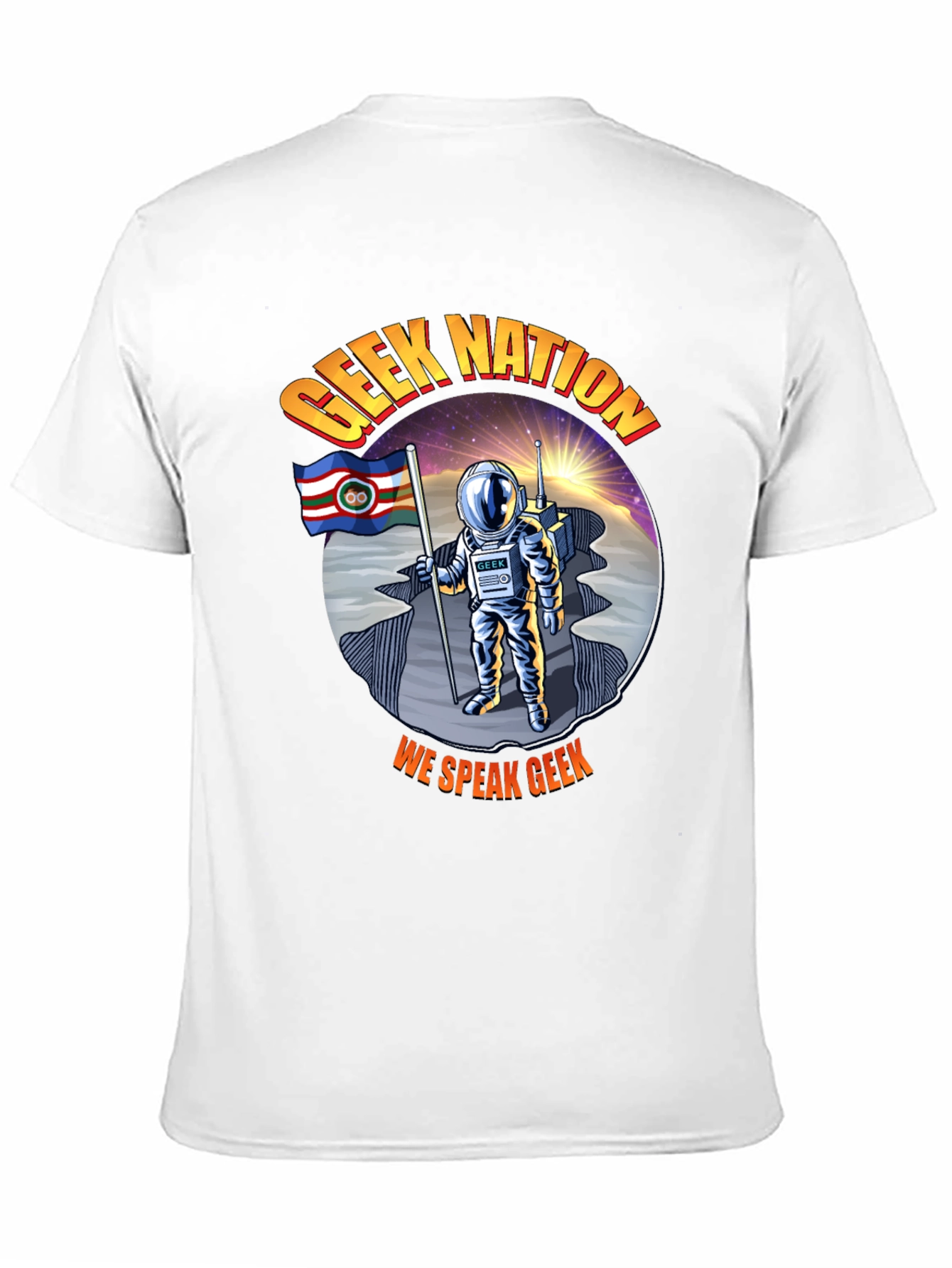 Black Geek Nation T-Shirt: Astronaut Design view 11