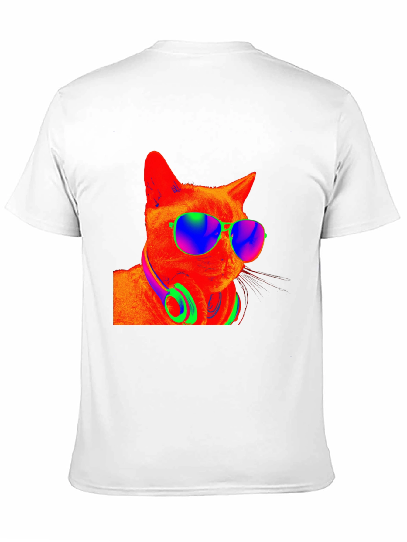 Black Cool Cat Tee - Funky Shades & Headphones view 11