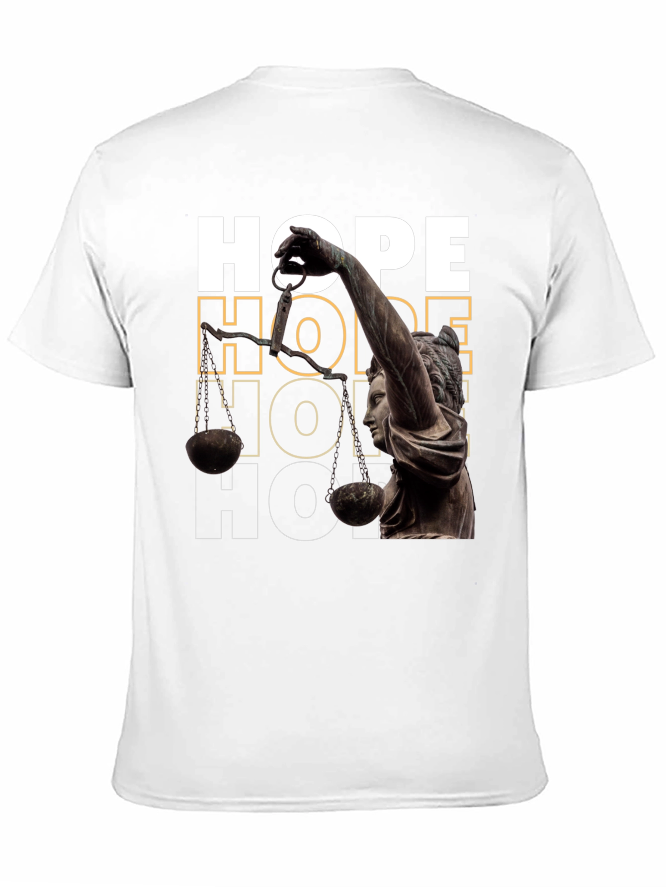 Black Hope Justice T-Shirt - Black Graphic Tee view 11