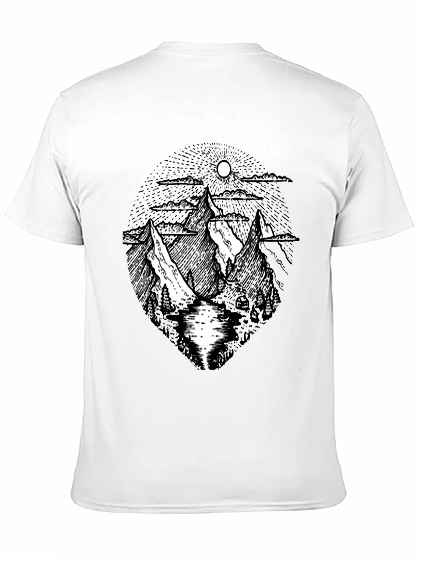 Black Mountain Graphic Black T-Shirt view 11