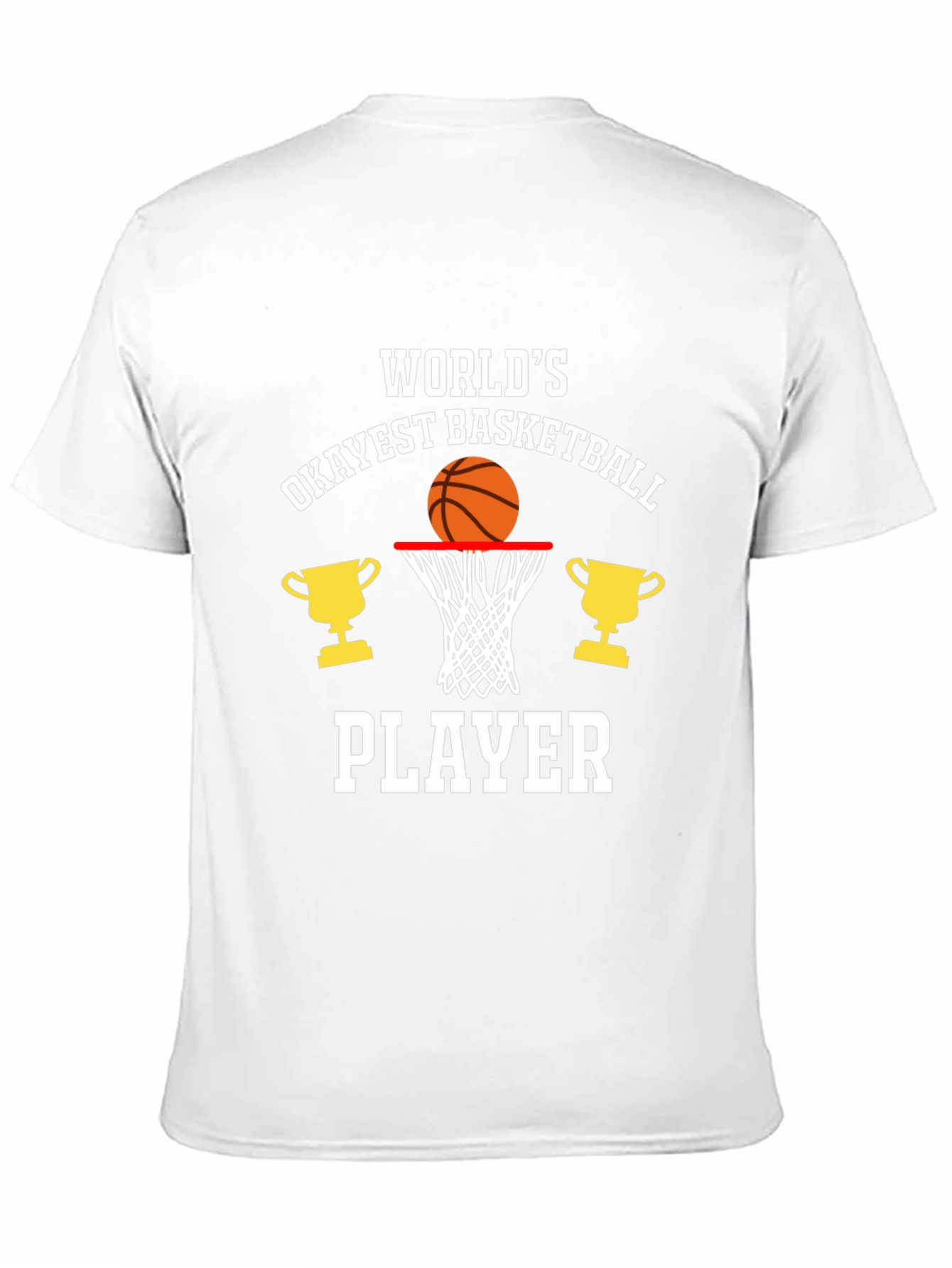 Black World's Okayest Basketball Player Graphic T-Shirt view 11