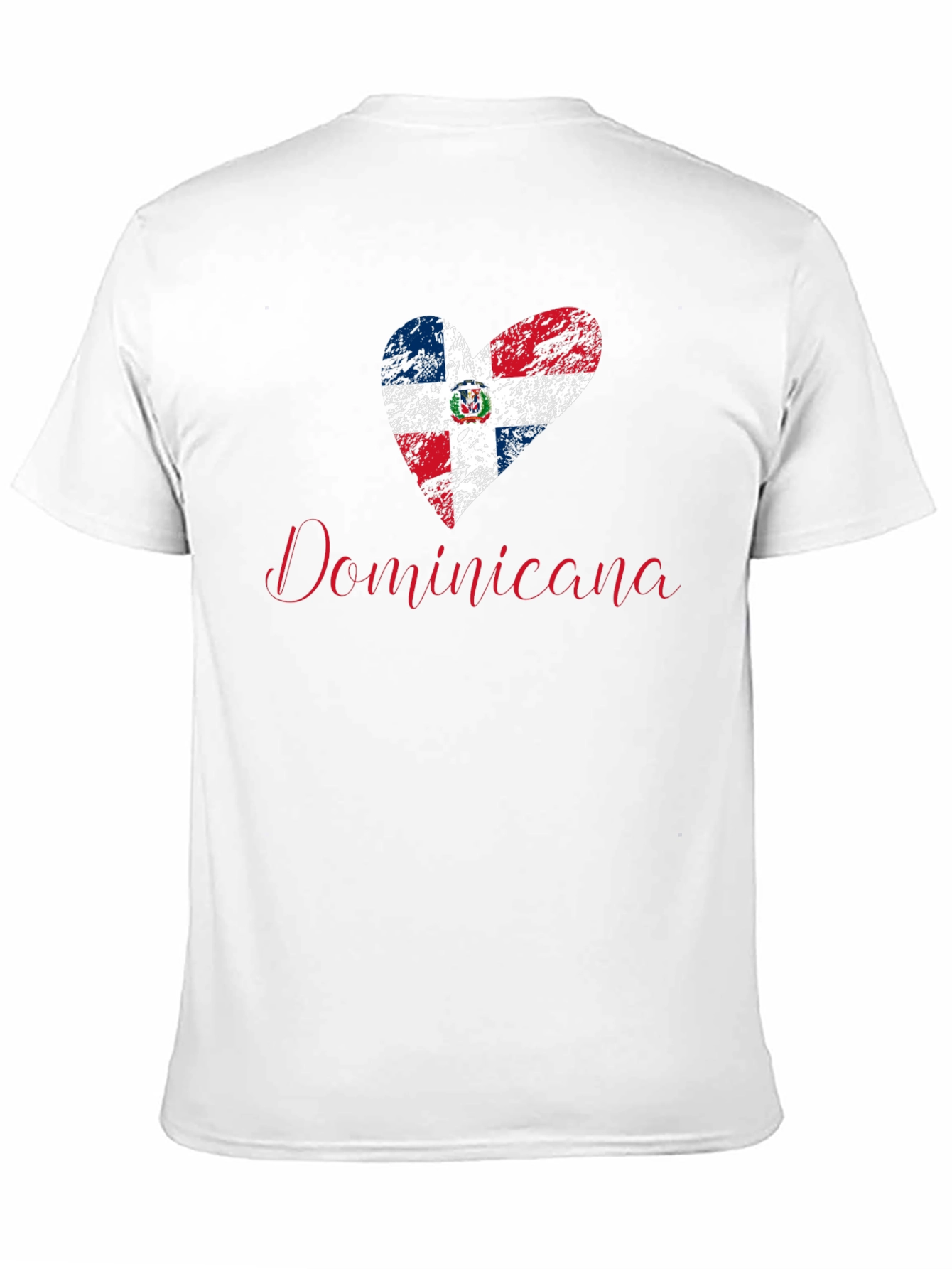 Black Dominicana Heart Flag T-Shirt - Patriotic Pride view 11