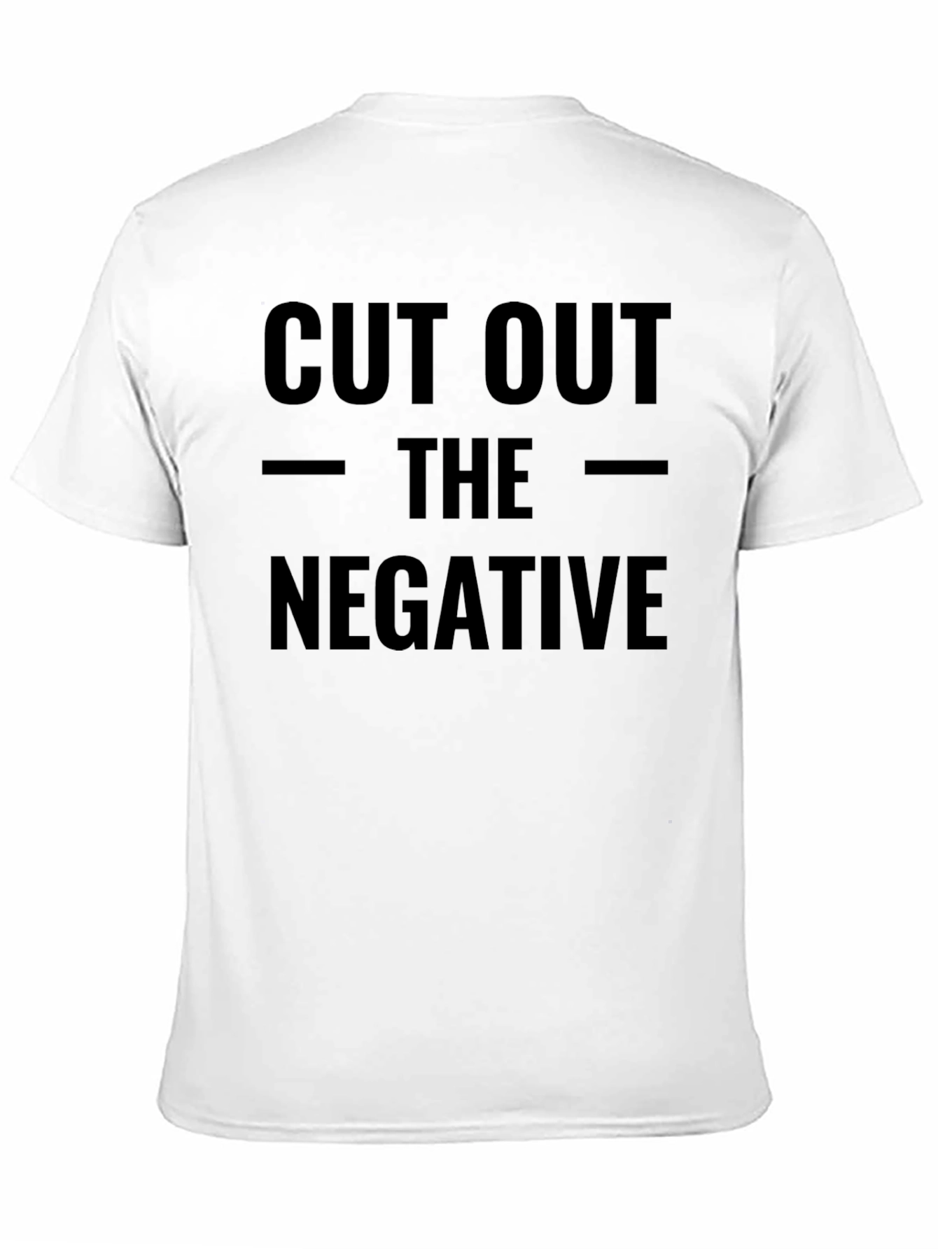 Black Cut Out The Negative Graphic Tee - Motivational T-Shirt view 11