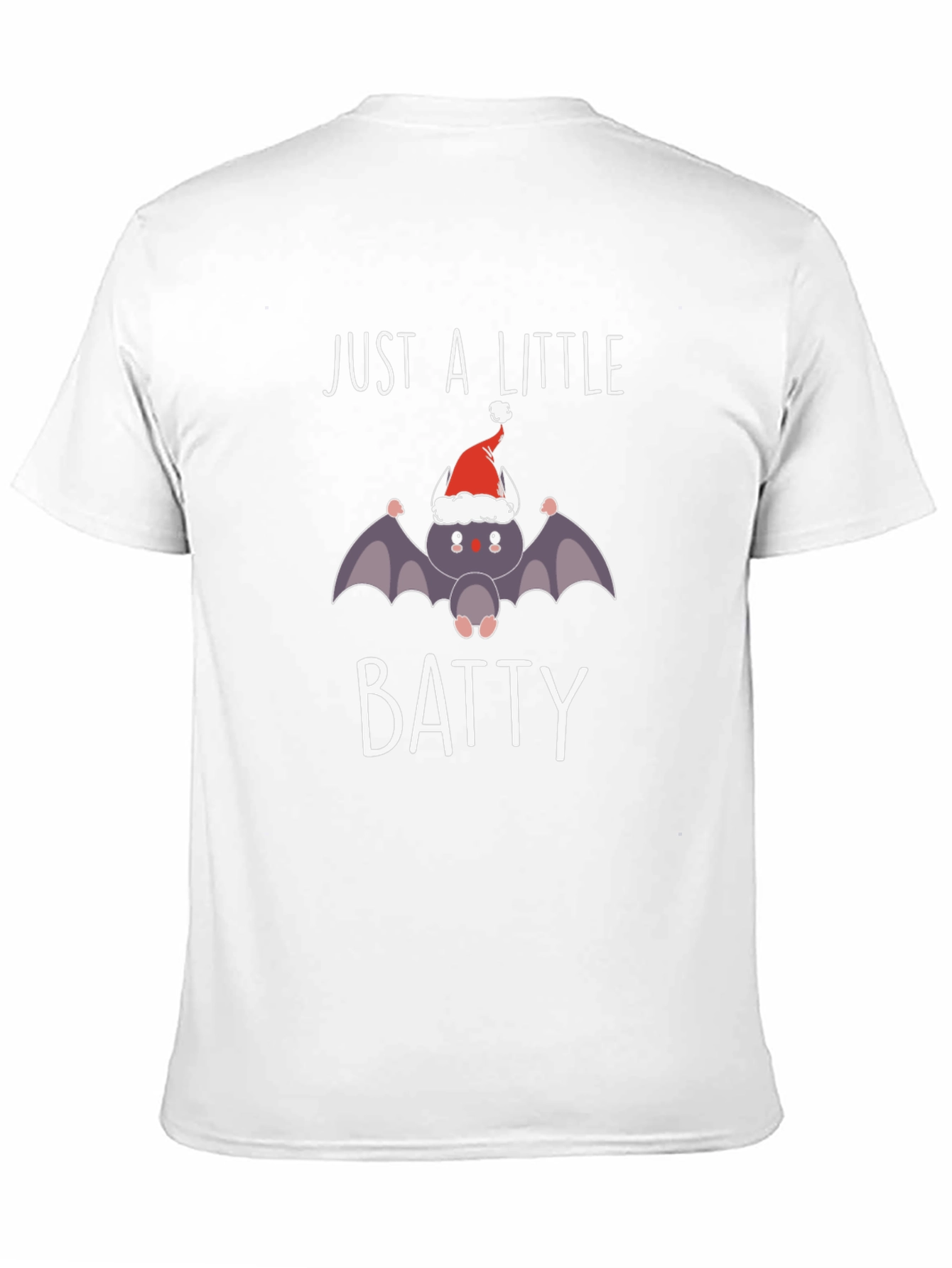 Black Just a Little Batty Christmas T-Shirt view 11