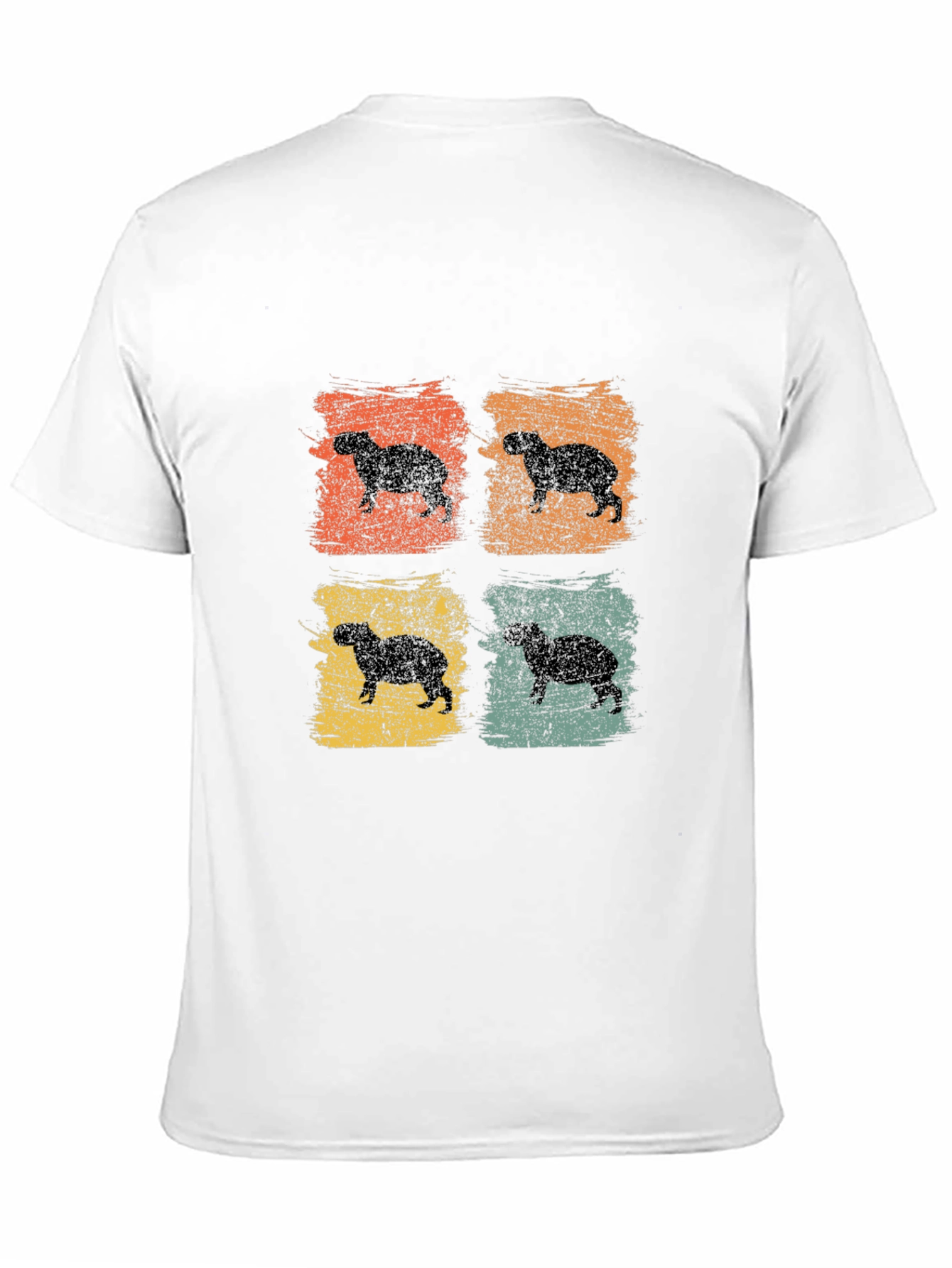 Black Retro Capybara Graphic T-Shirt view 11