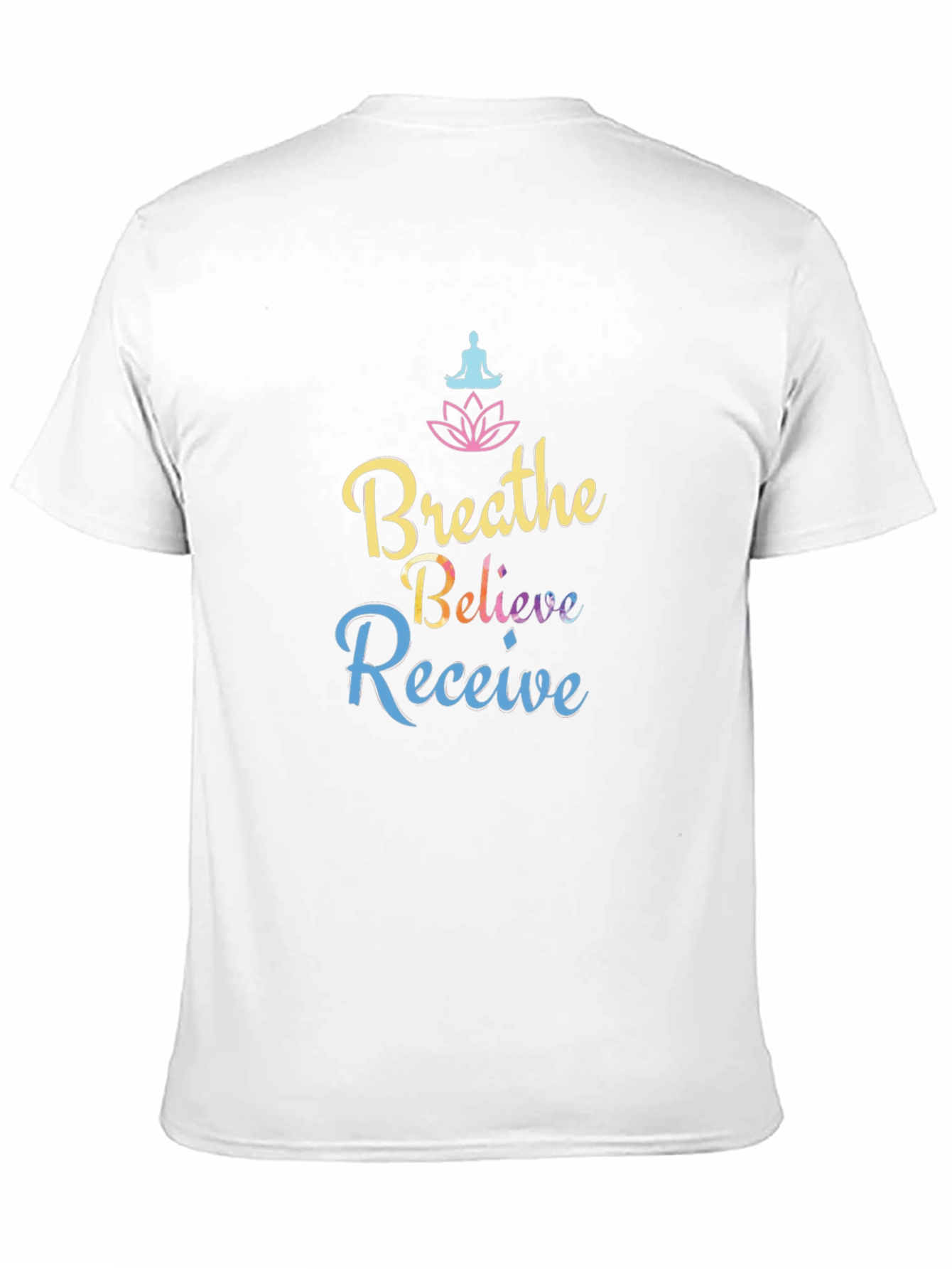 Black Breathe Believe Receive Graphic Tee - Yoga Shirt view 11