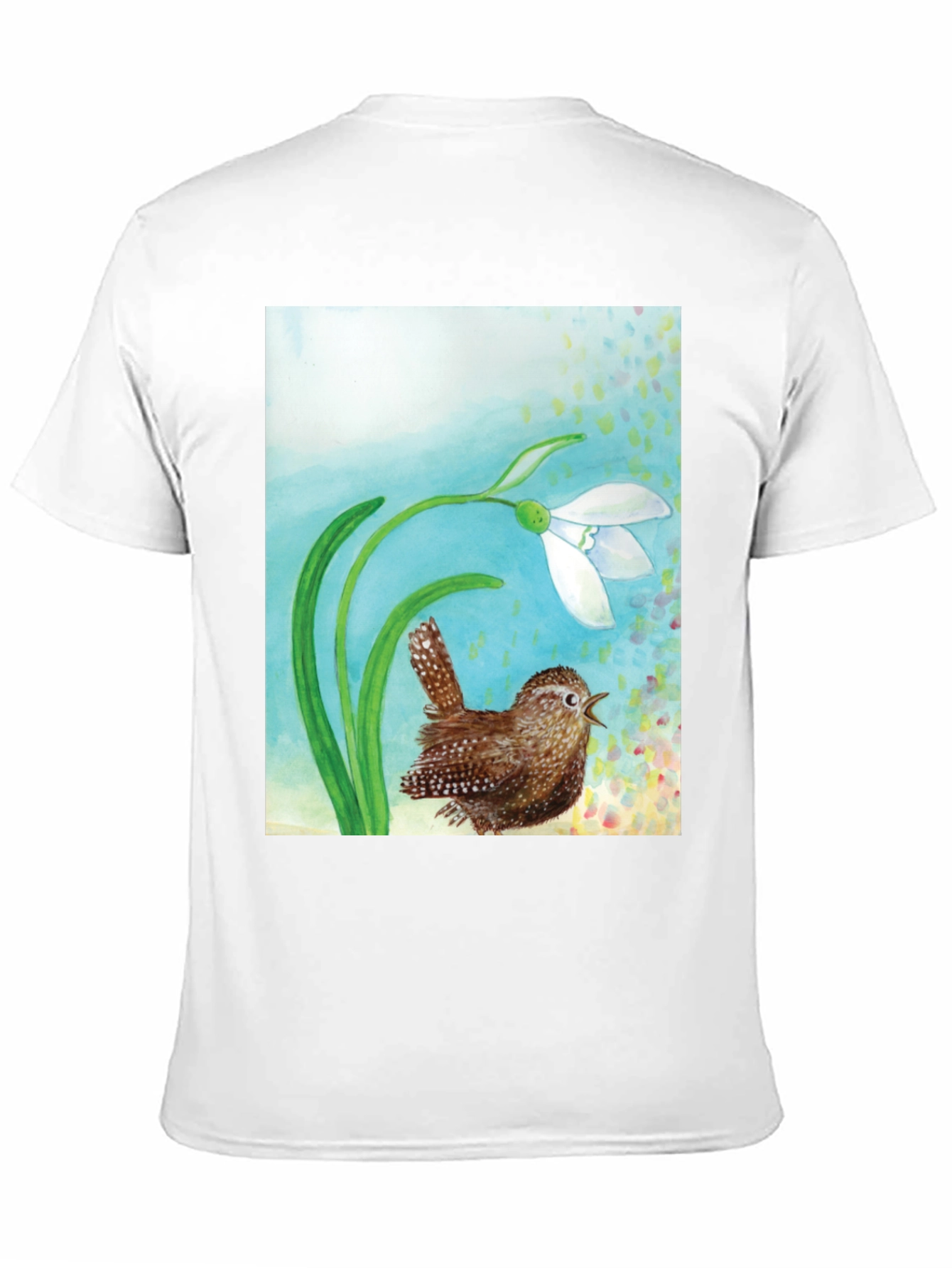 Black Snowdrop and Wren T-Shirt view 11