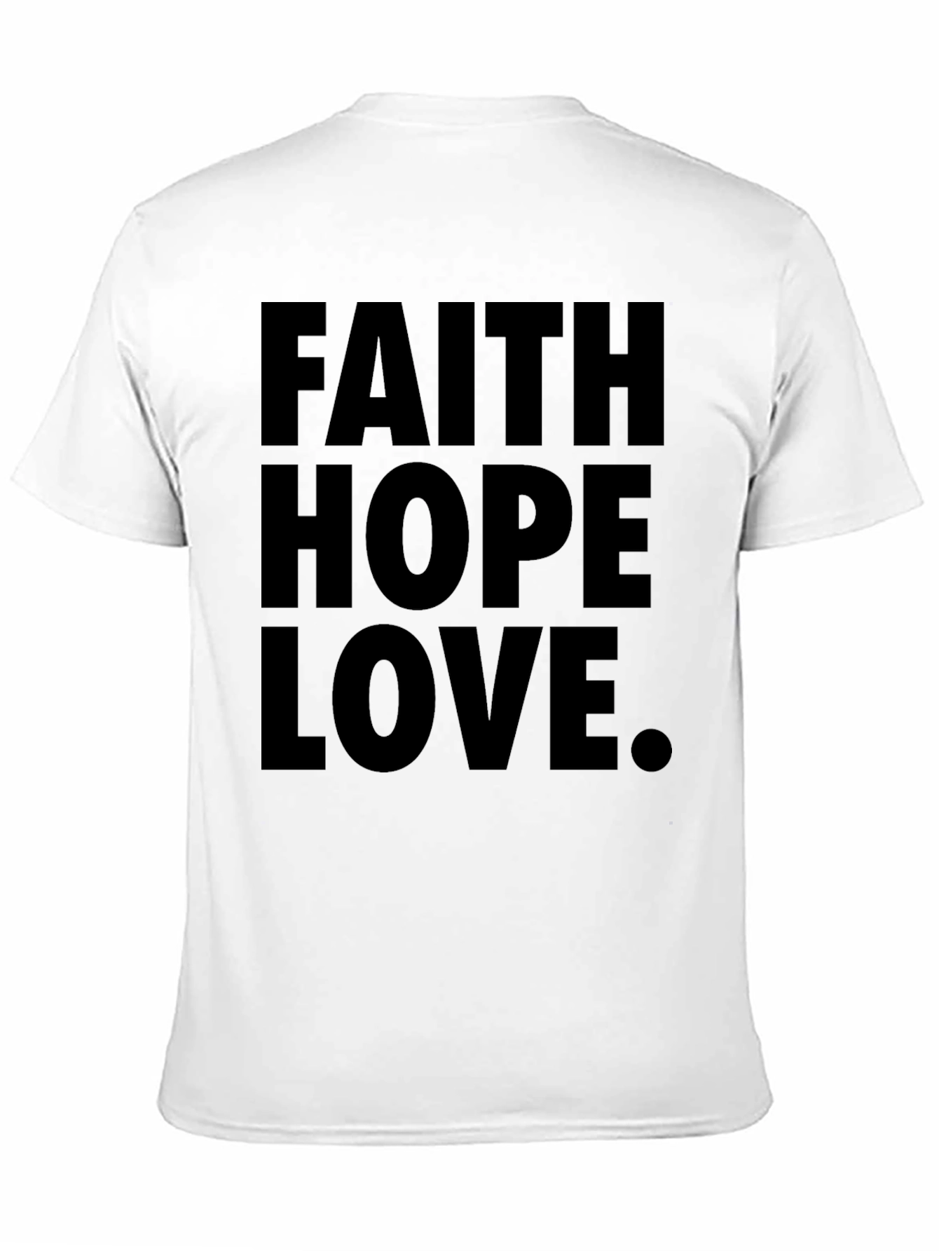 Black Faith Hope Love Black Graphic T-Shirt view 11