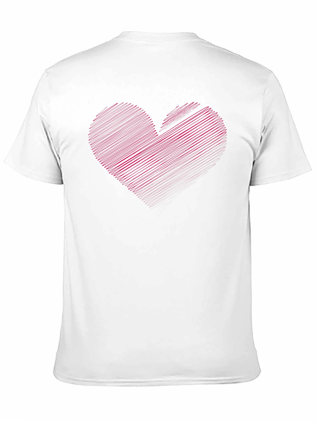 Black Heart Scribble Graphic Tee - Men's Casual Black T-Shirt view 11