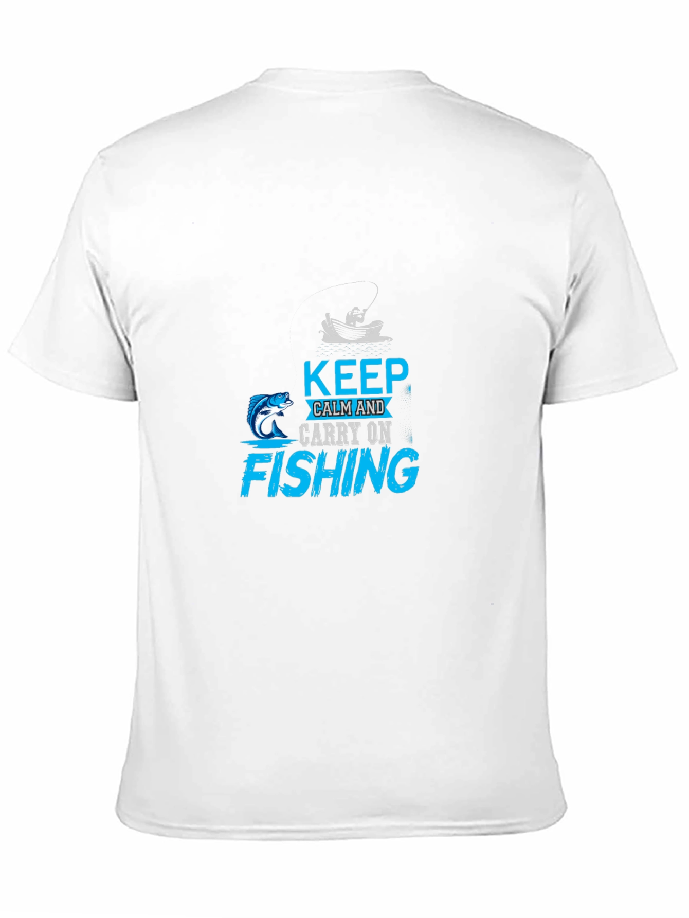 Black Keep Calm Fishing T-Shirt - Angler Gift view 11