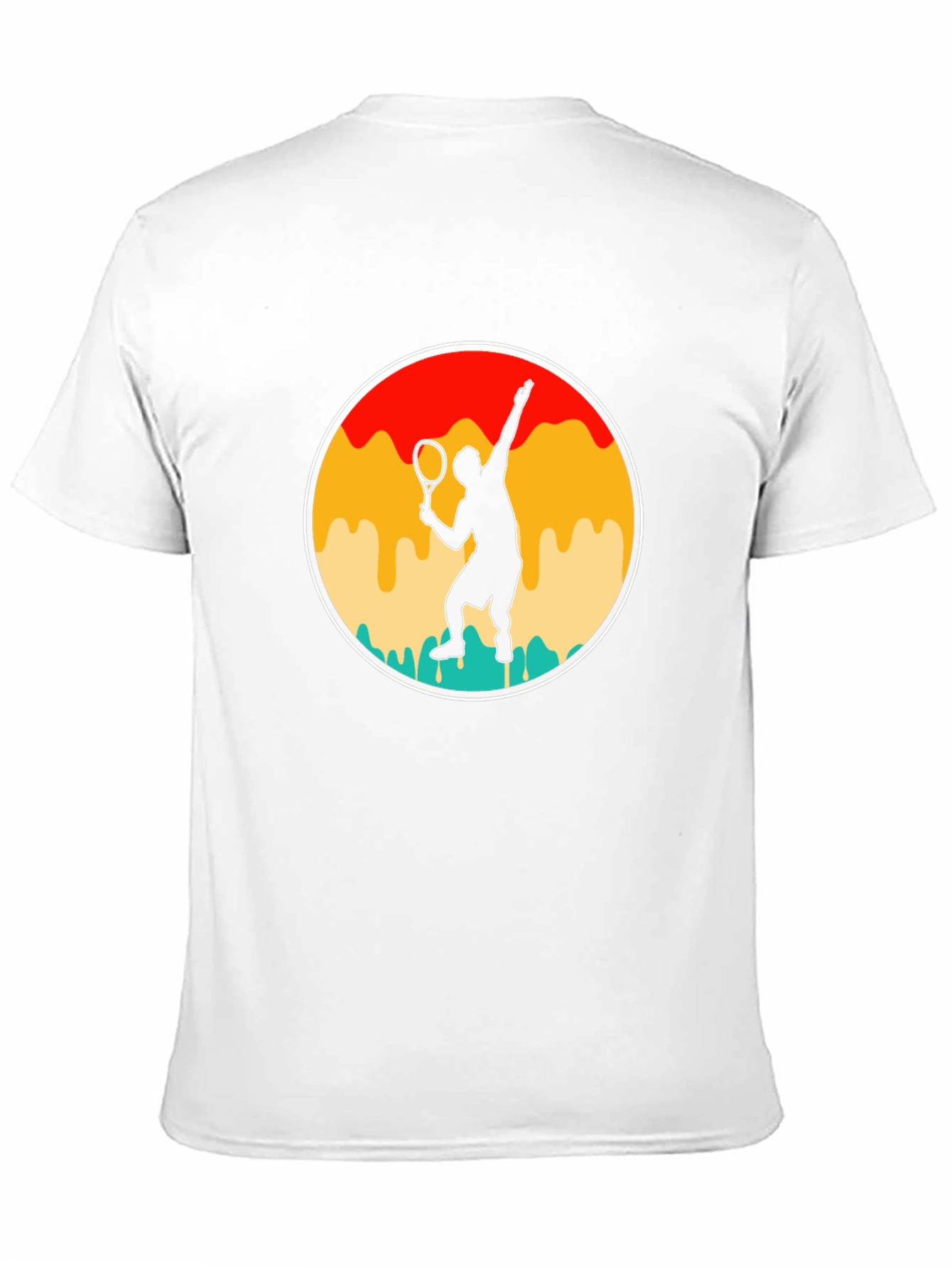 Black Retro Tennis Player T-Shirt - Serve in Style! view 11