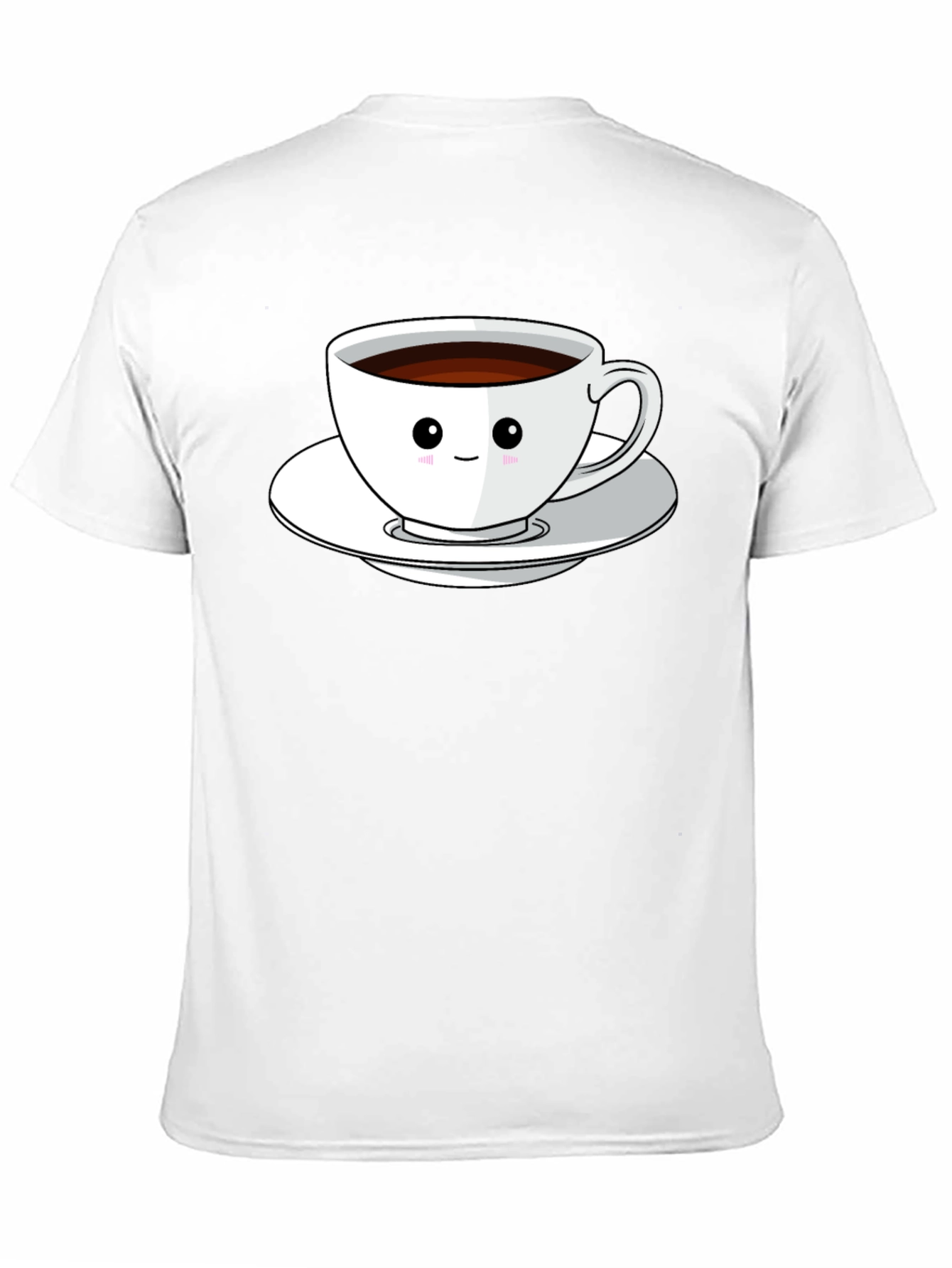 Black Cute Coffee Cup Graphic Tee - Black T-Shirt view 11