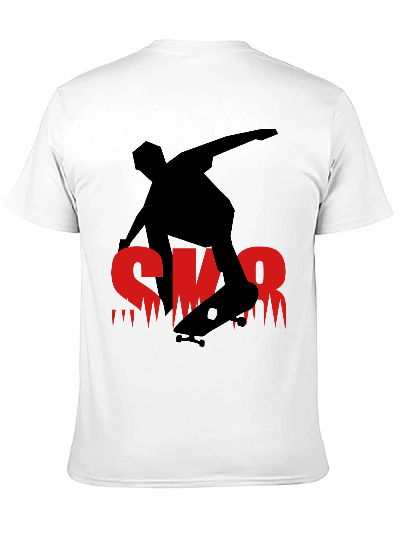 Black Skateboarder Graphic Tee - Black Casual Shirt view 11