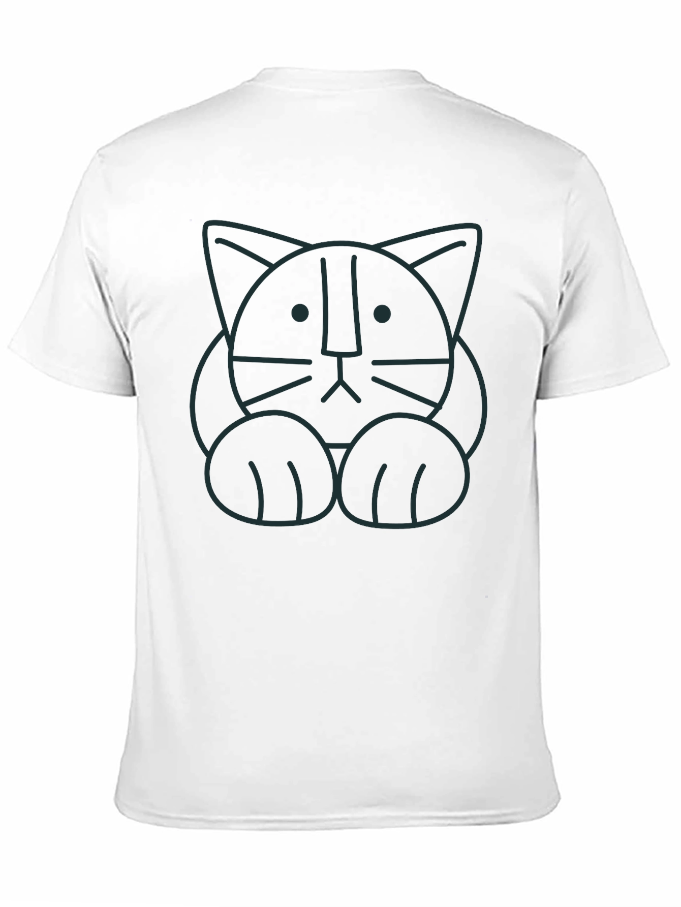 Black Minimalist Cat Graphic T-Shirt - Soft Cotton Tee view 11