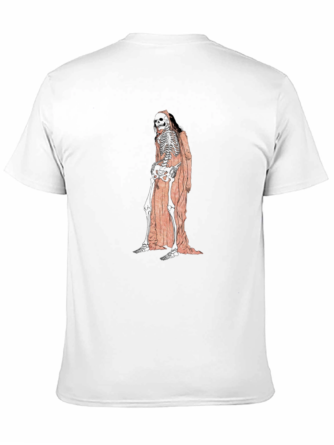 Black Grim Reaper Skeleton Graphic Tee - Unisex Black T-Shirt view 11