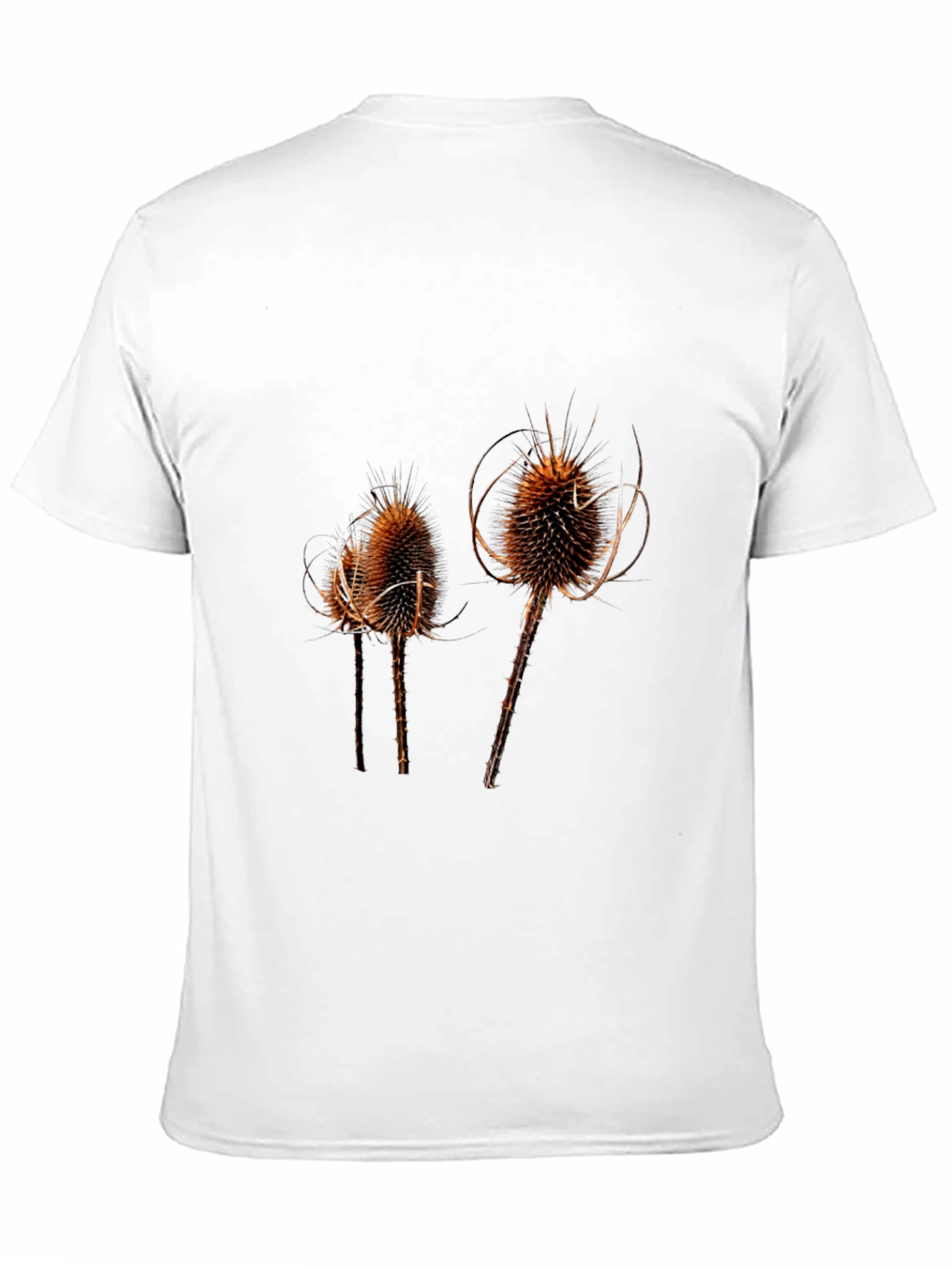 Black Thistle Print Black T-Shirt for Men view 11