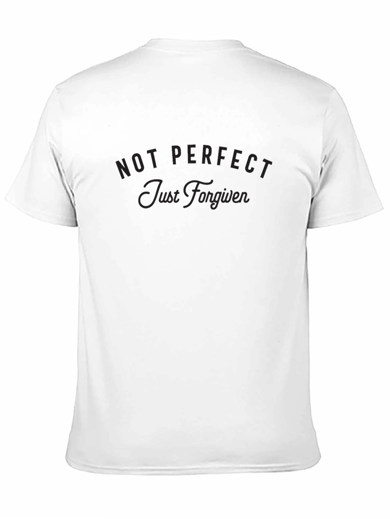 Black Not Perfect Just Forgiven Black T-Shirt view 11