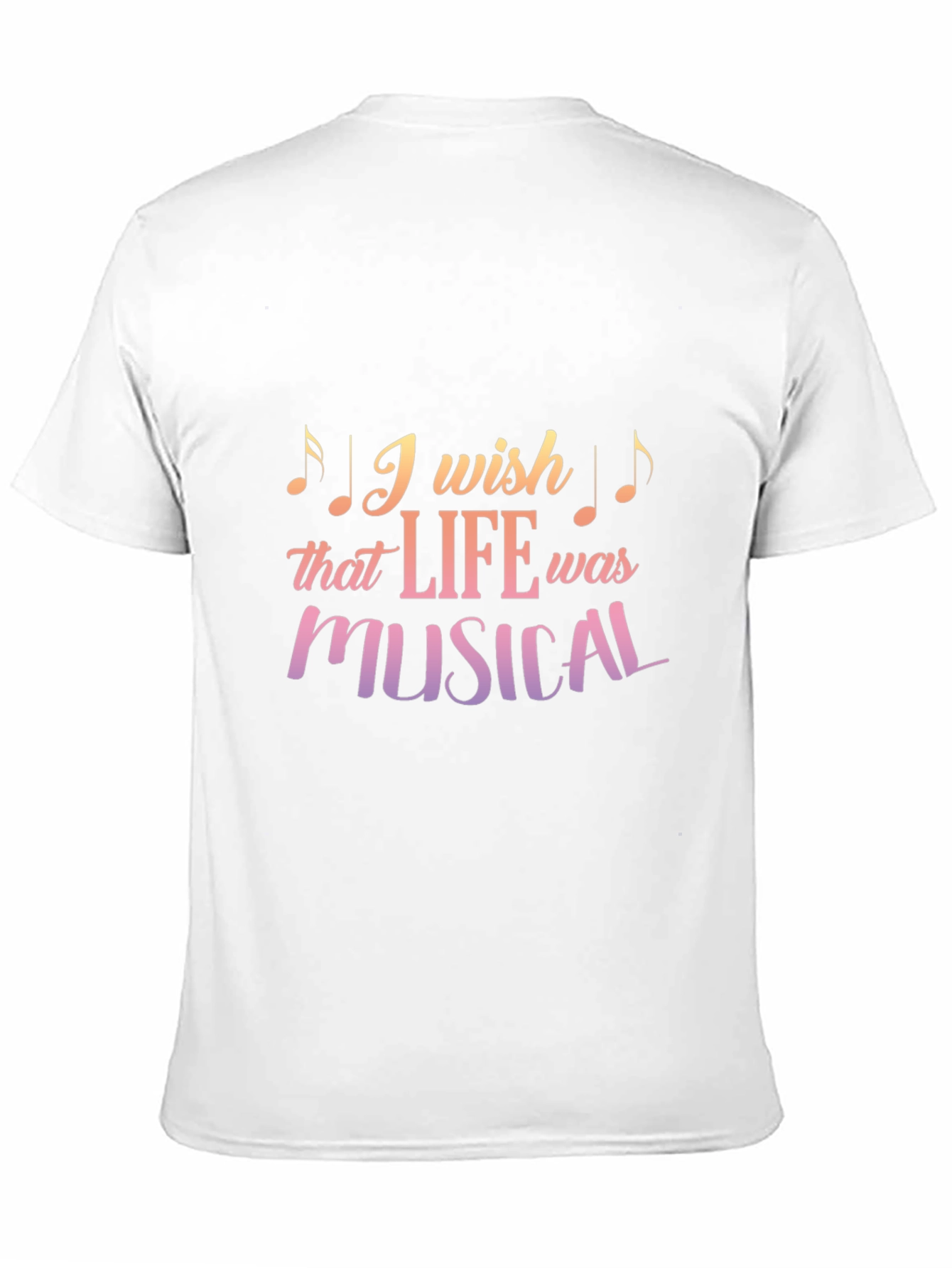 Black I Wish Life Was Musical Graphic T-Shirt view 11
