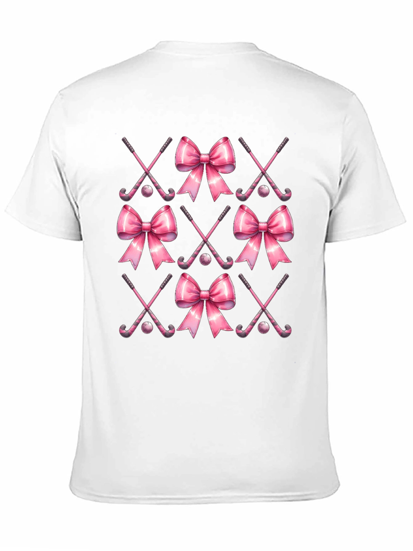 Black Pink Hockey Bow T-Shirt view 11