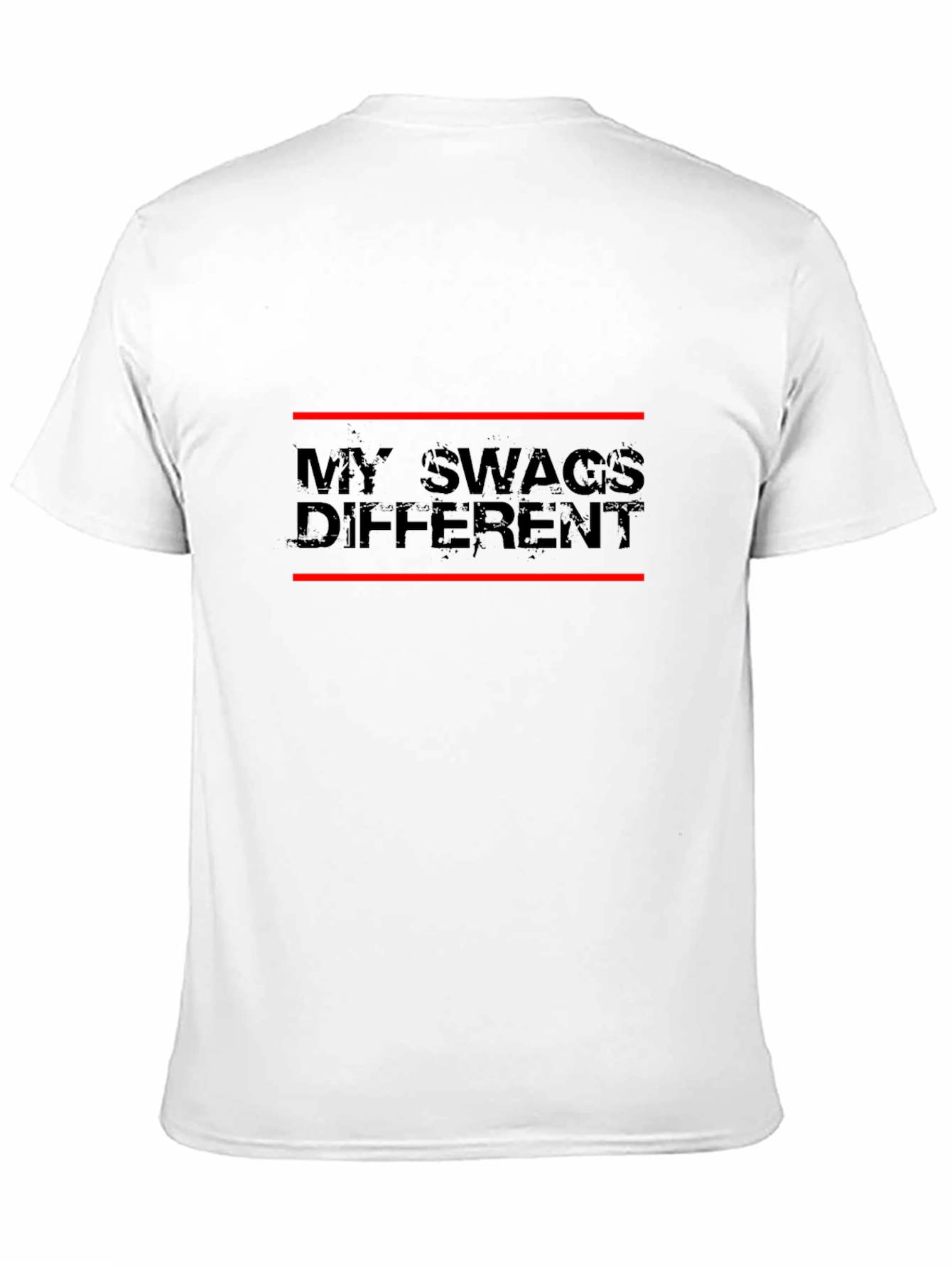 Black My Swag's Different Graphic Tee - Black Casual T-Shirt view 11