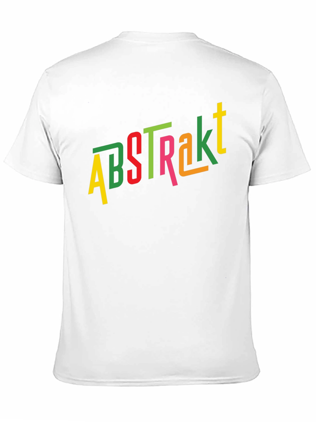 Black Abstract Colorful Graphic Men's Black T-Shirt view 11