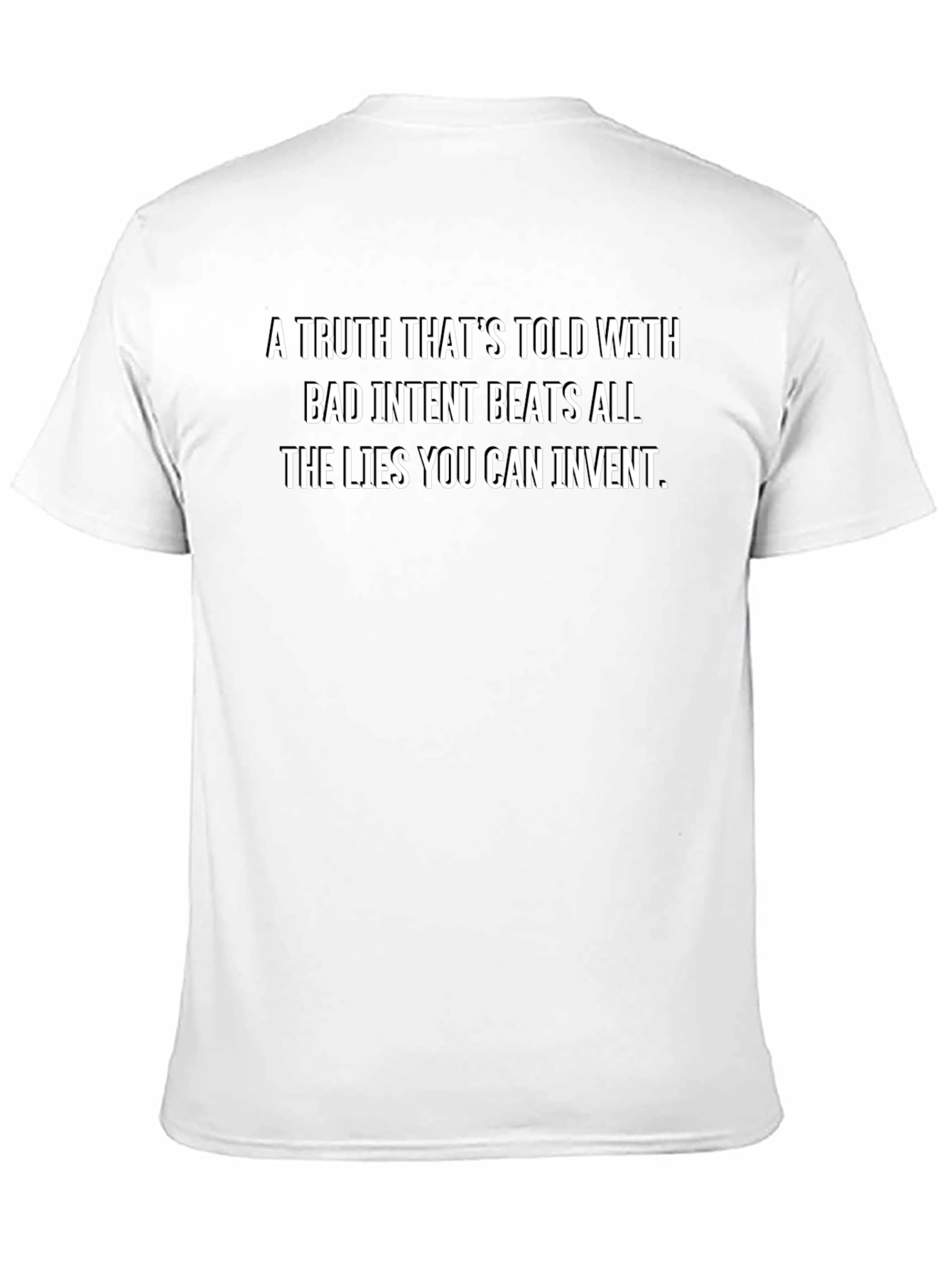 Black Truth Over Lies Graphic Tee - Black view 11
