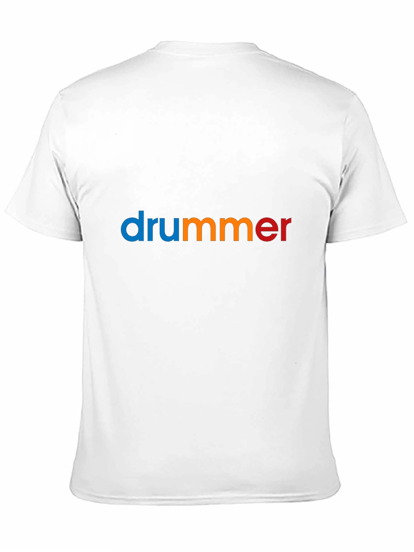 Black Colorful "Drummer" Graphic Black T-Shirt view 11