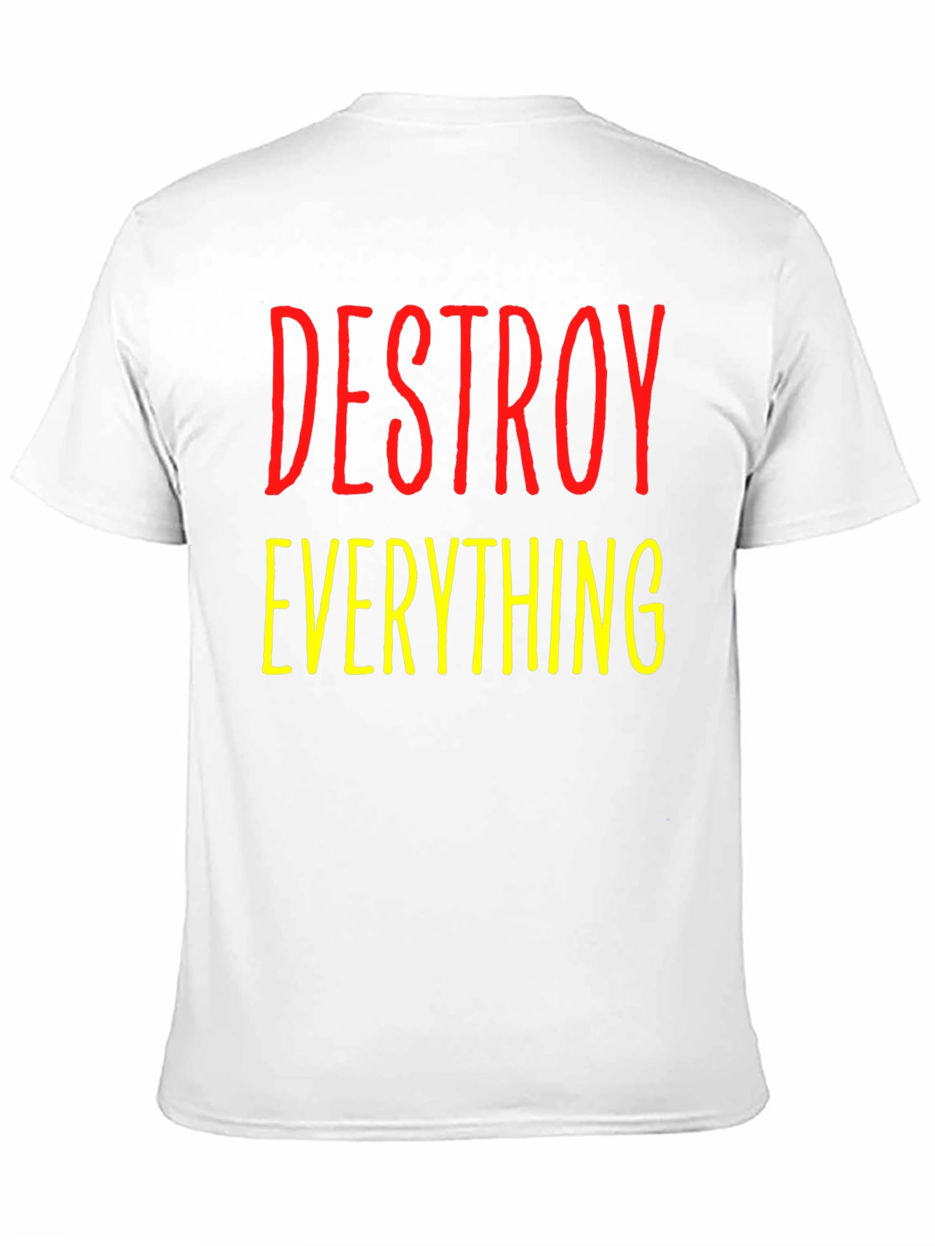 Black Destroy Everything Graphic Tee - Bold Statement Shirt view 11