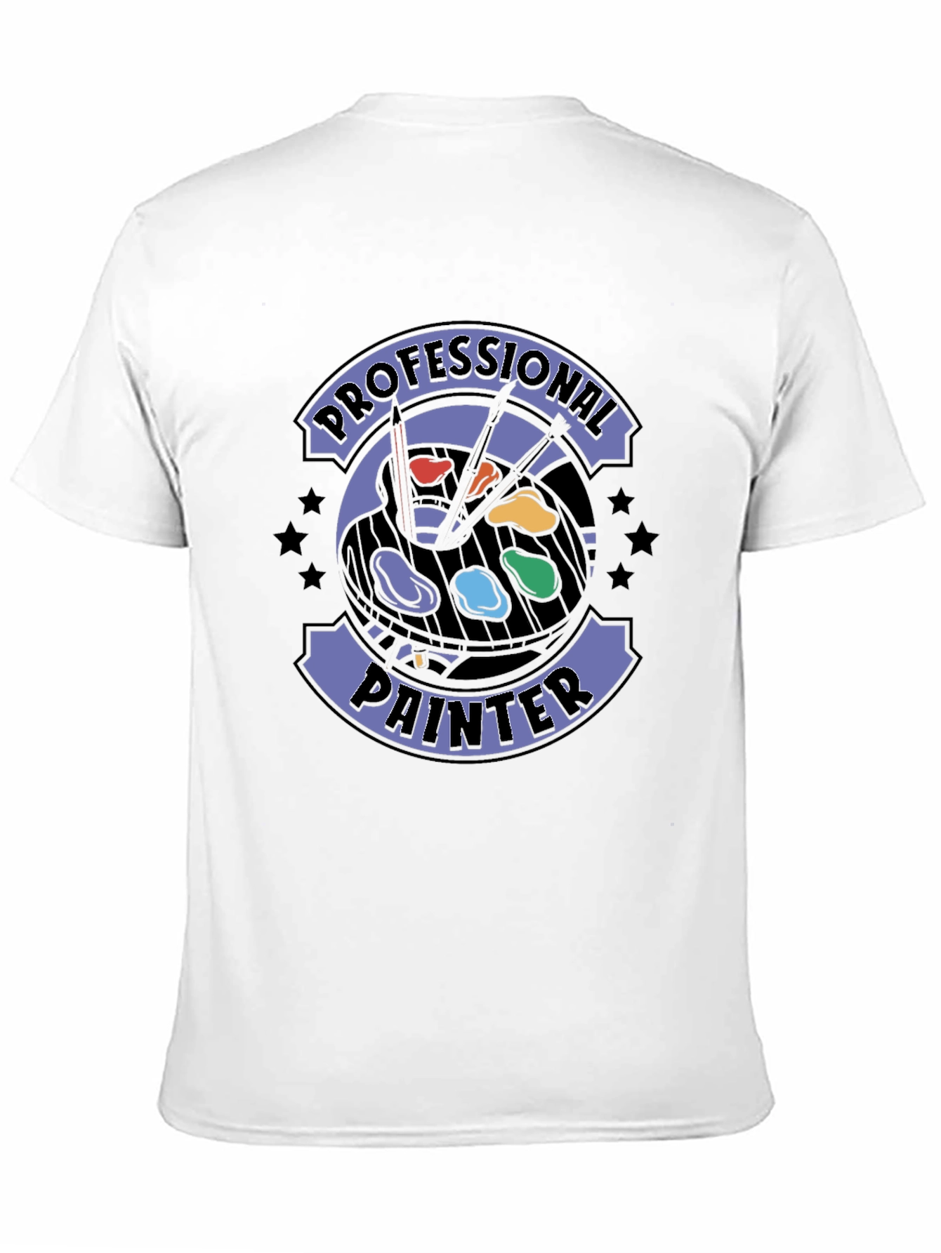 Black Professional Painter T-Shirt - Artistic Design view 11