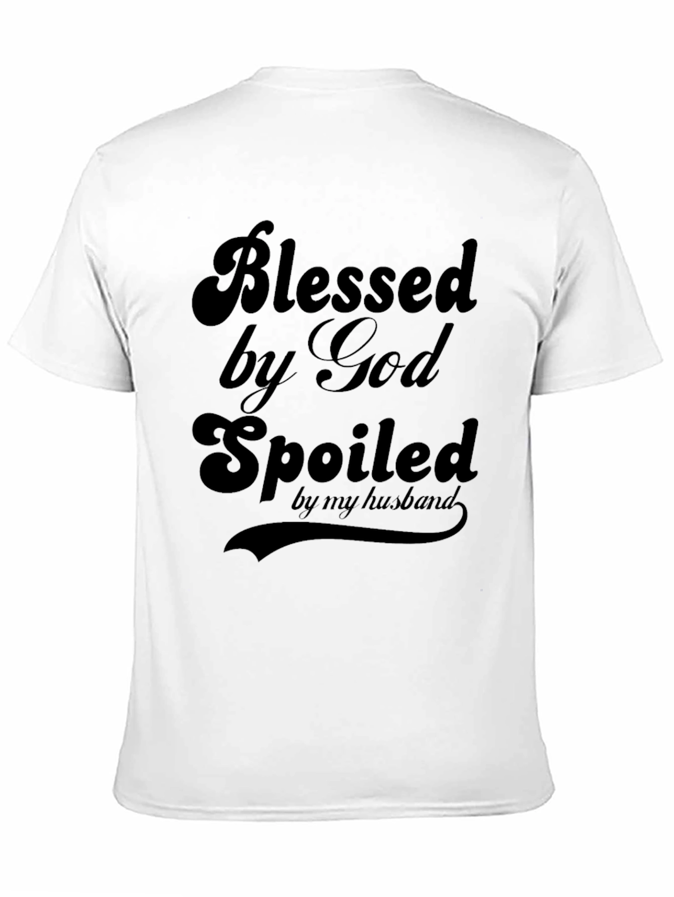 Black Blessed by God, Spoiled by Husband T-Shirt view 11