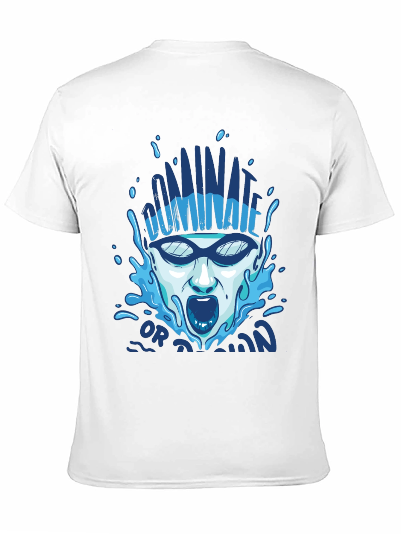 Black Dominate or Drown T-Shirt - Swimmer Graphic Tee view 11