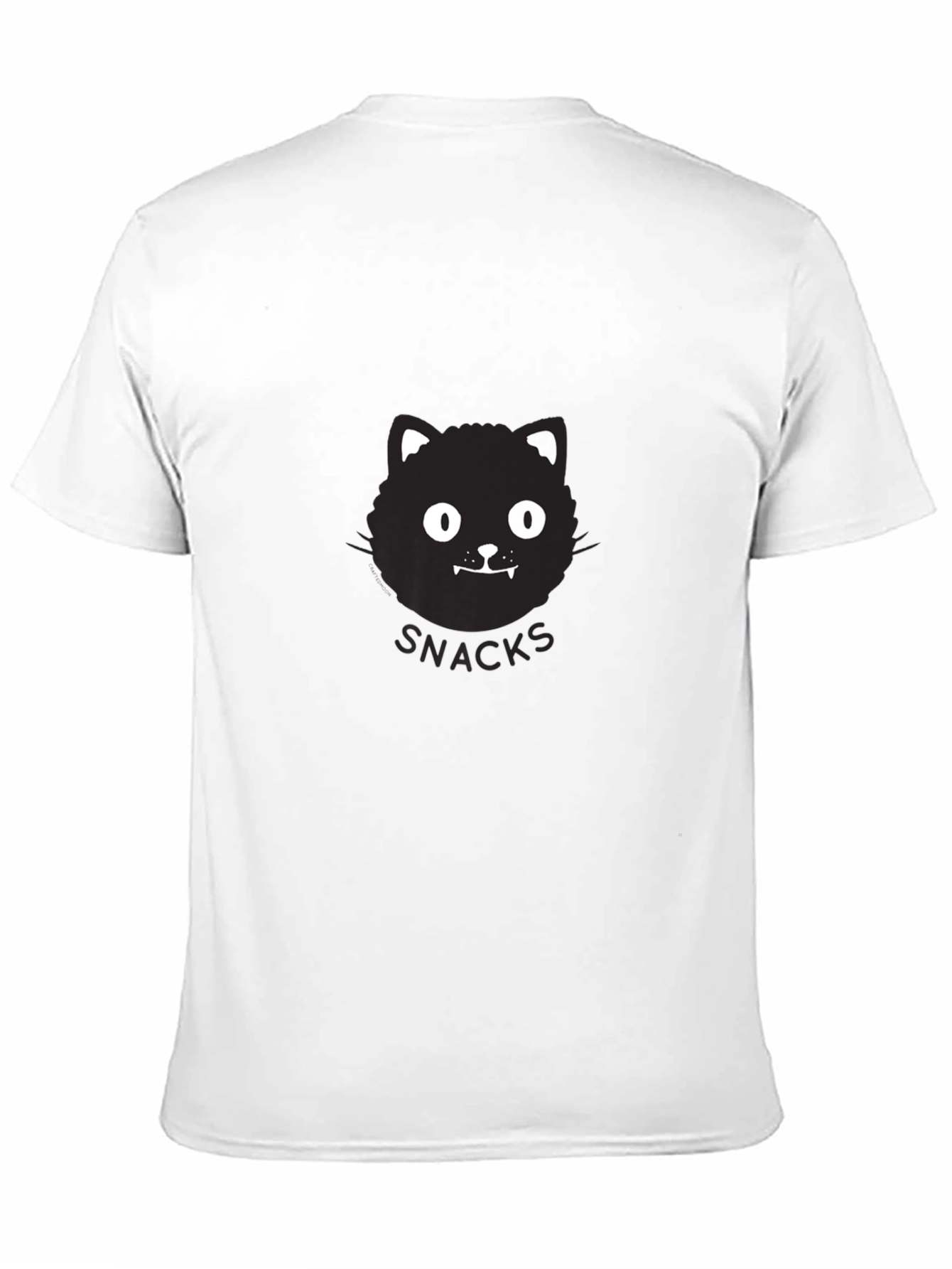 Black Snacks Cat Graphic T-Shirt - Black view 11