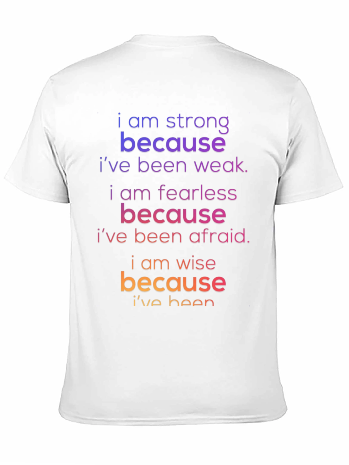 Motivational Graphic Tee: Strong Fearless Wise - 11