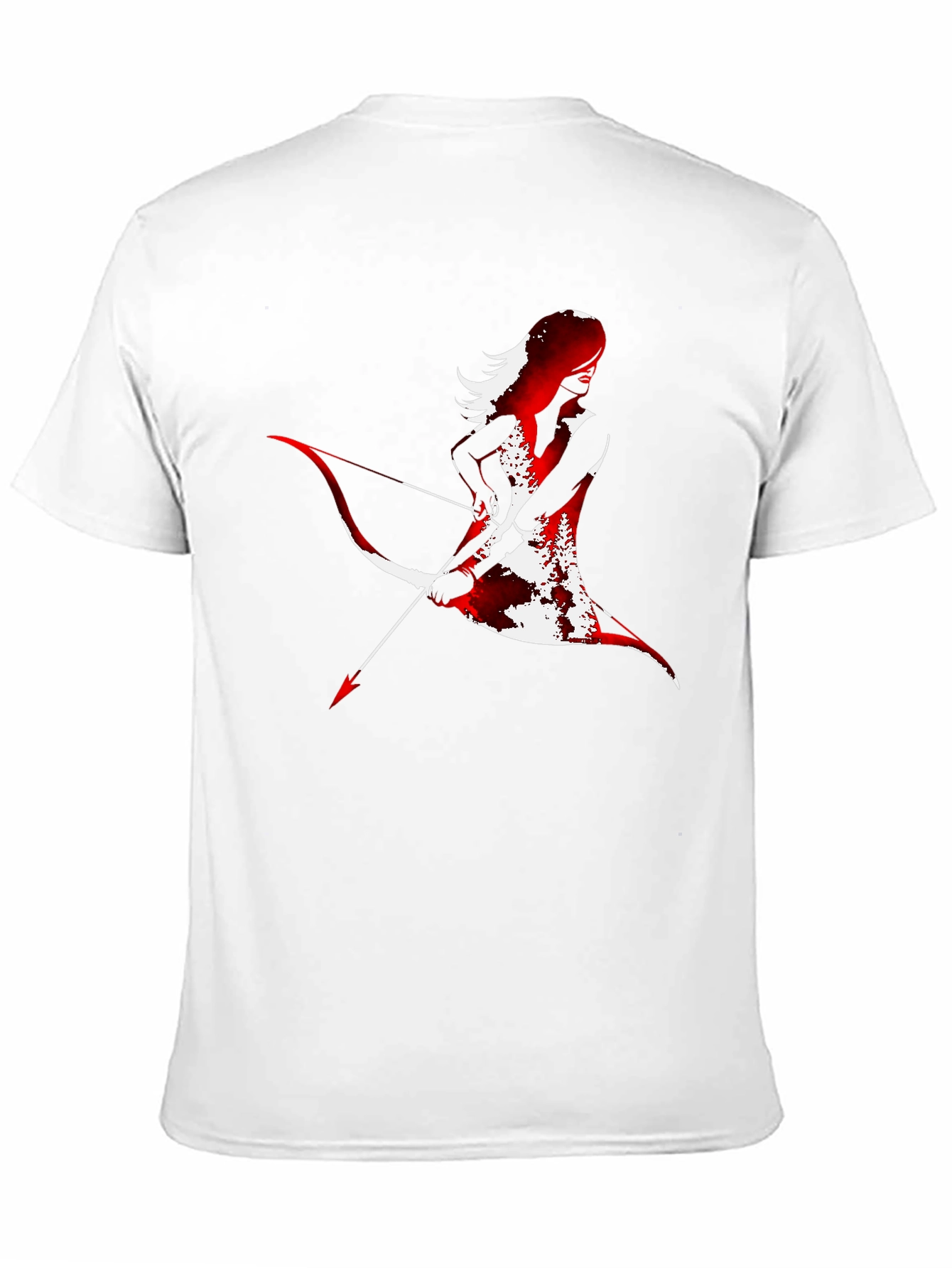 Black Archer Silhouette Graphic Tee - Black Cotton Blend view 11