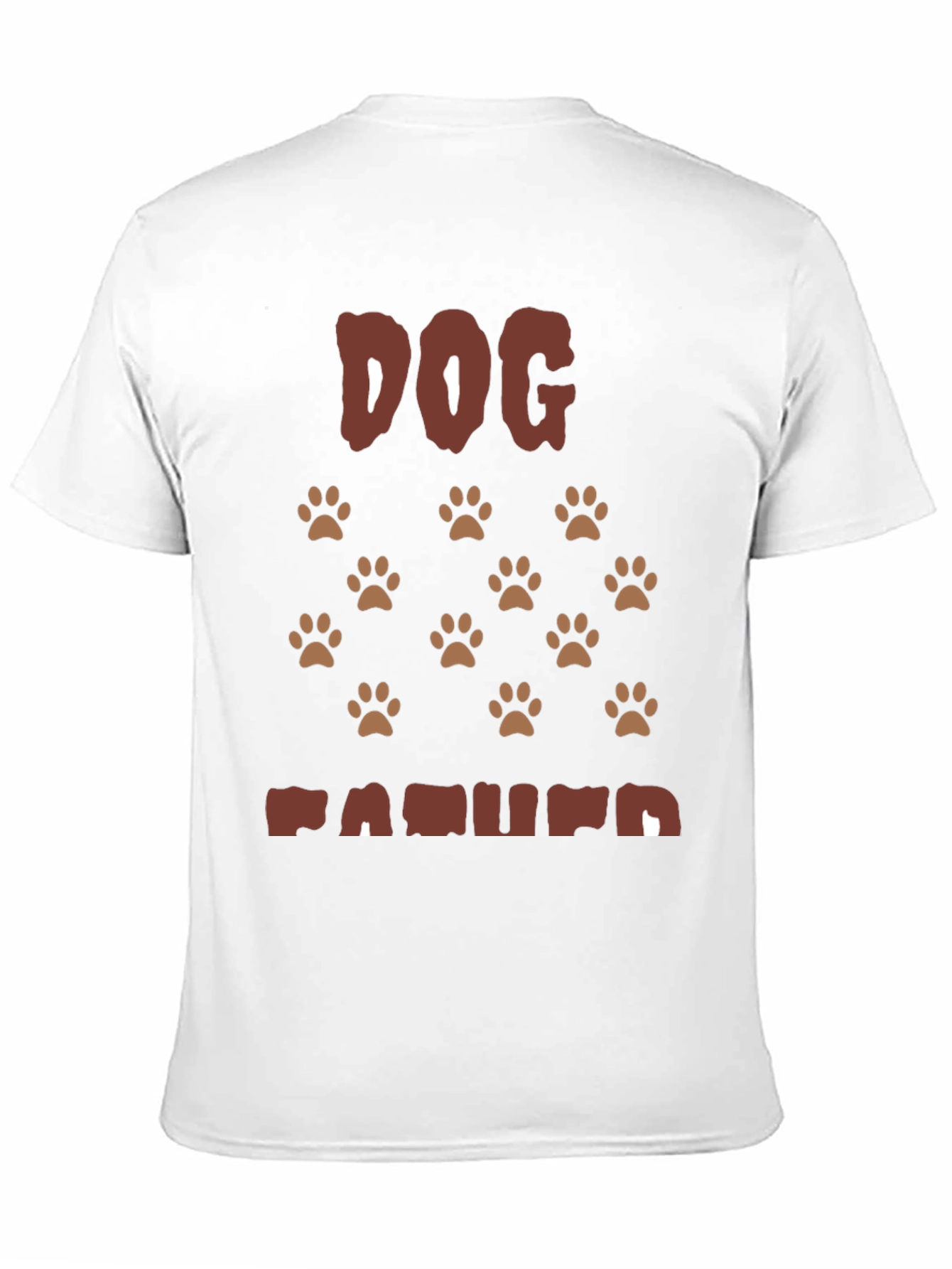 Black Dog Paw Print T-Shirt - Casual Crew Neck Tee view 11
