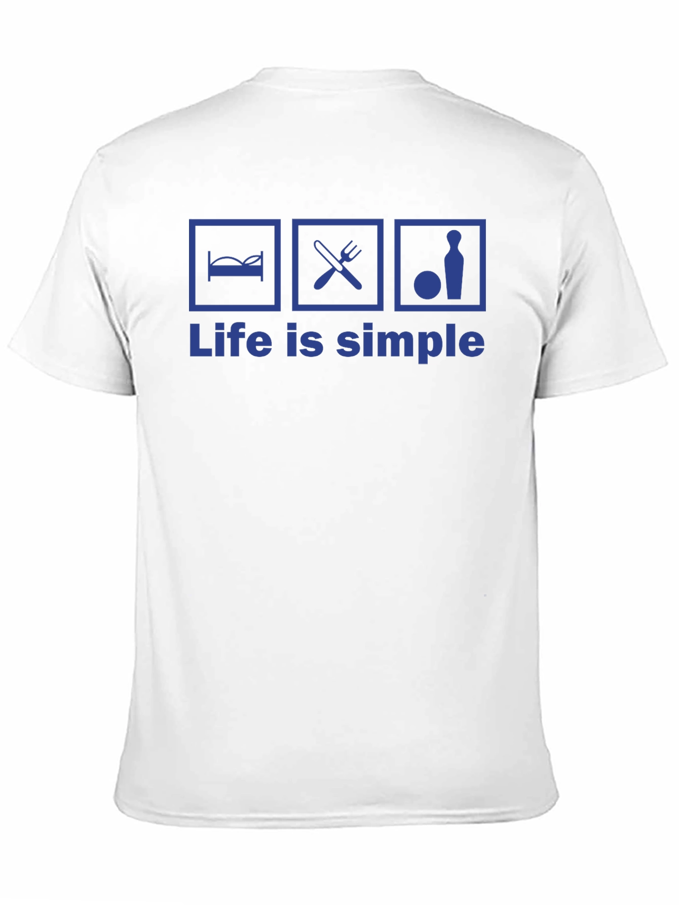 Black Life is Simple T-Shirt - Eat, Sleep, Bowl Graphic Tee view 11
