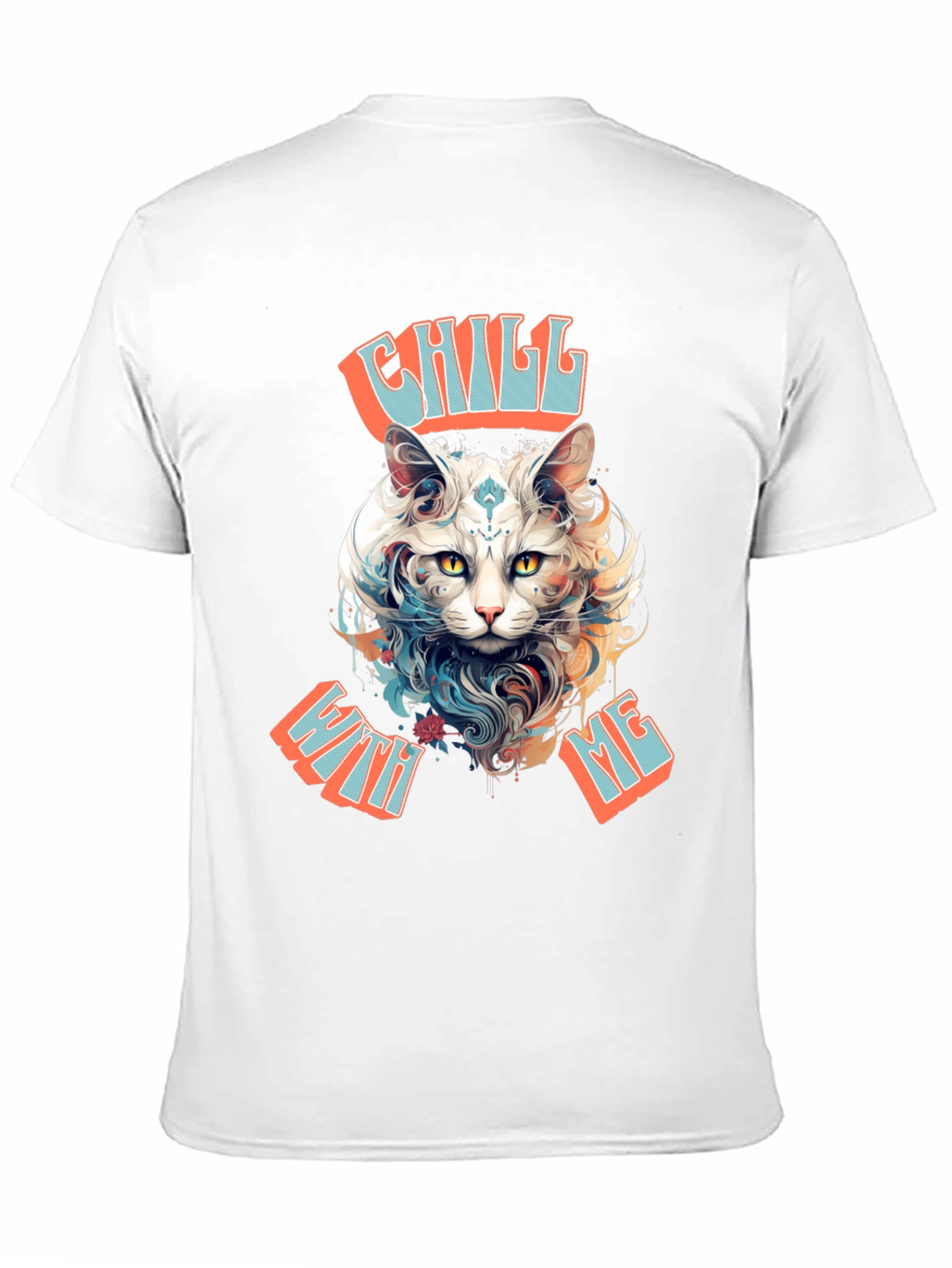 Black Chill With Me Cat Graphic Tee view 11