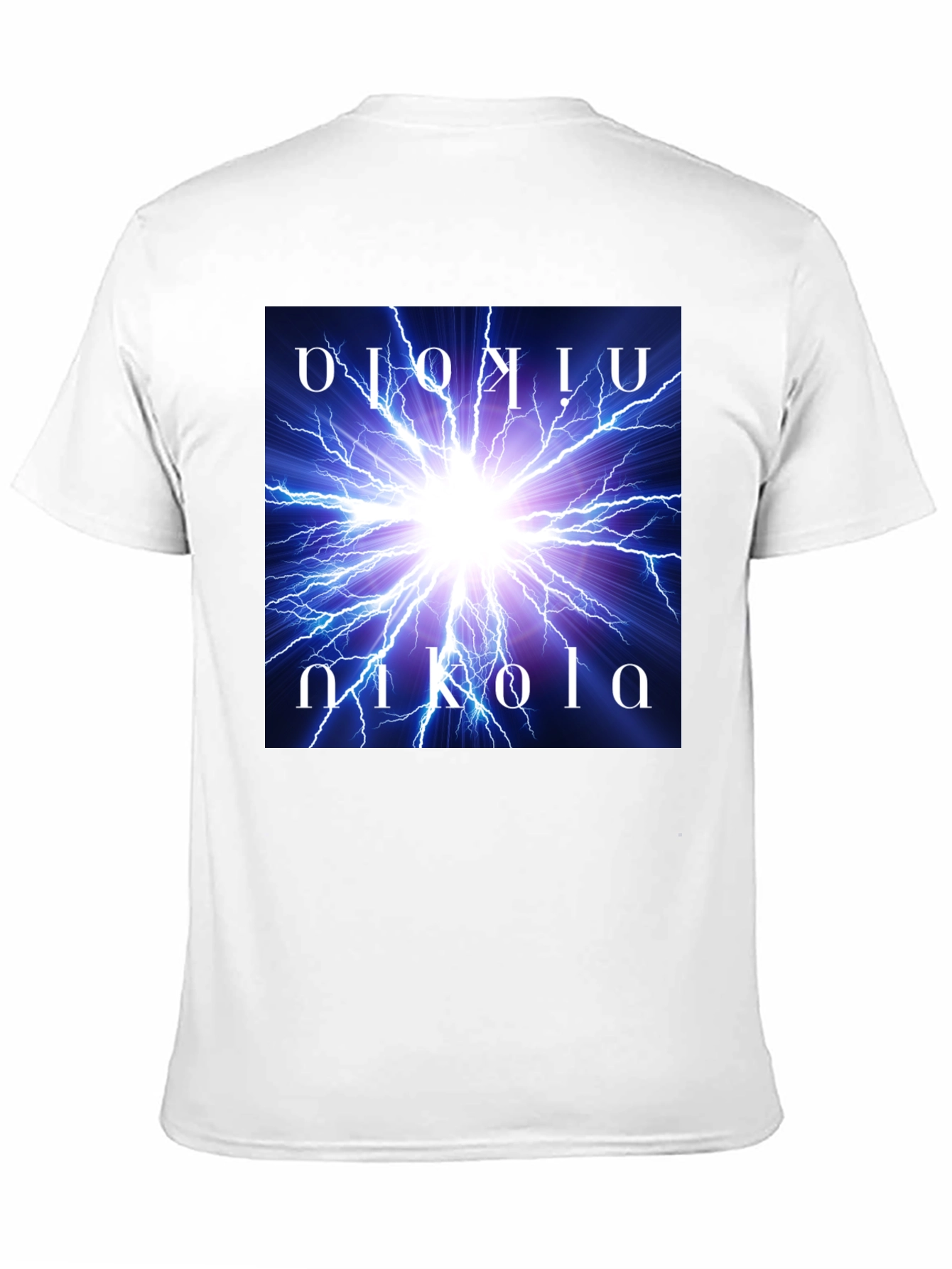 Black Nikola Tesla Lightning Bolt Graphic Tee view 11