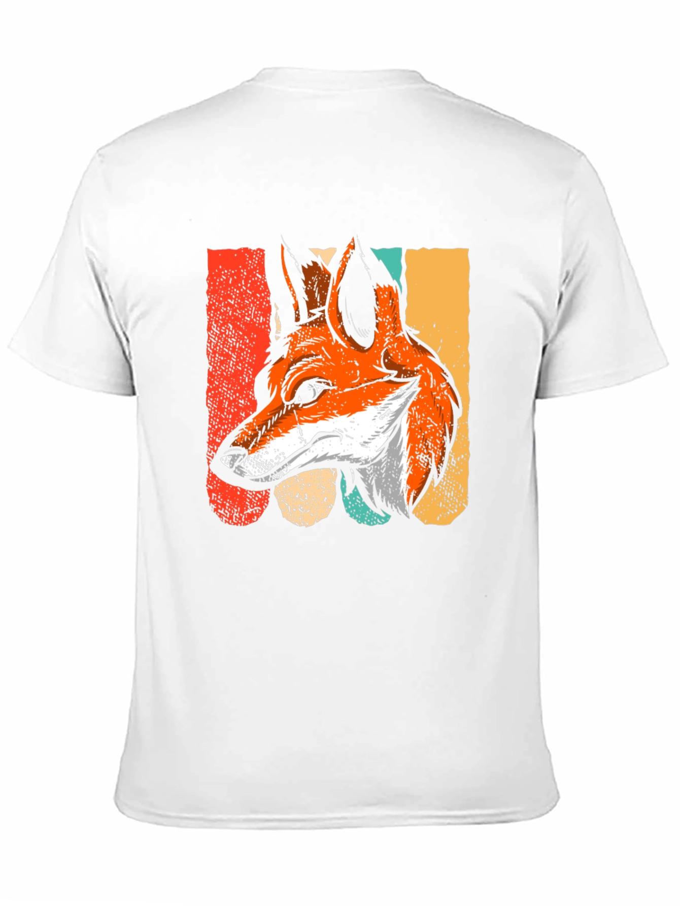 Black Retro Fox Graphic Tee - Cool Animal Design view 11