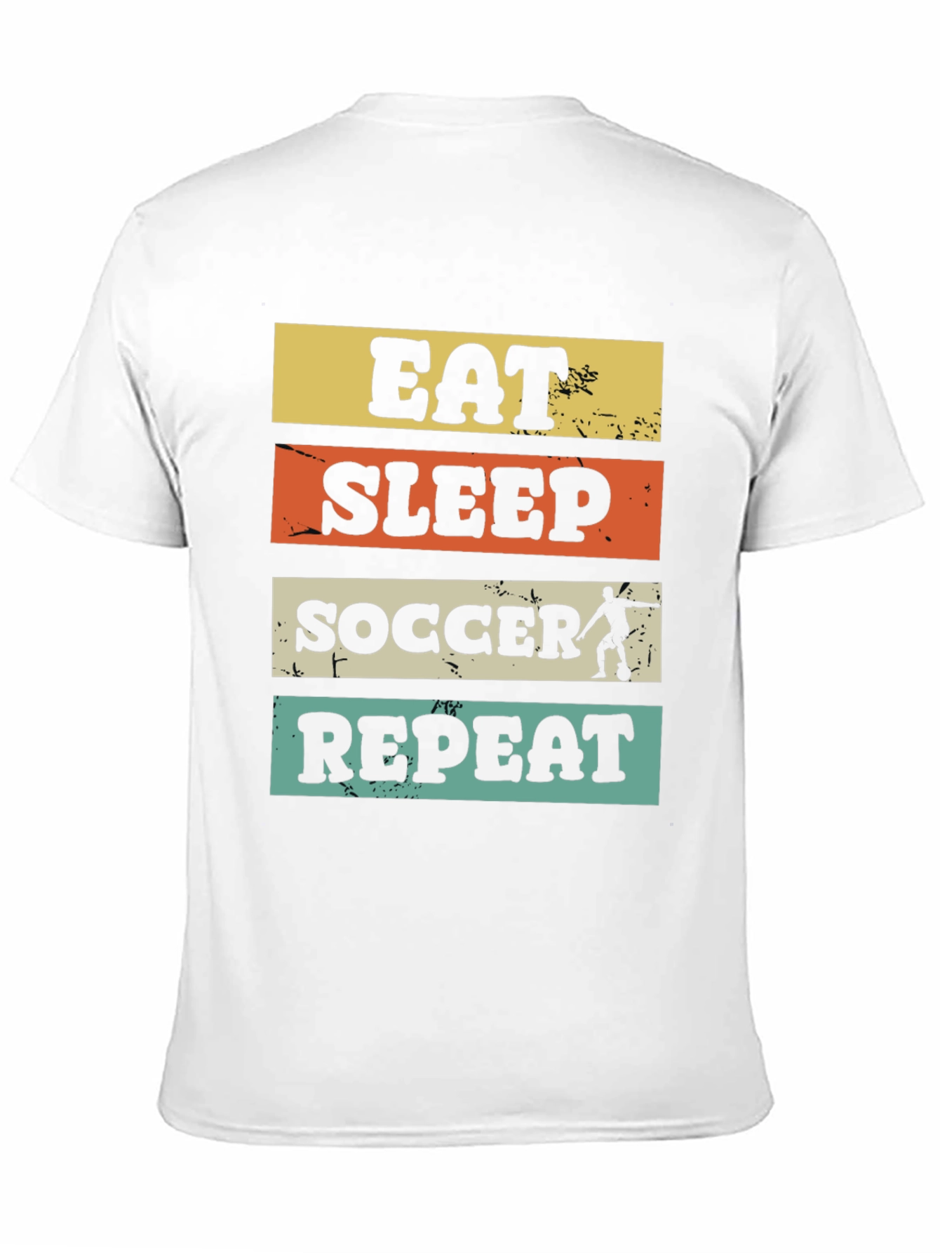 Black Eat Sleep Soccer Repeat Graphic Tee view 11