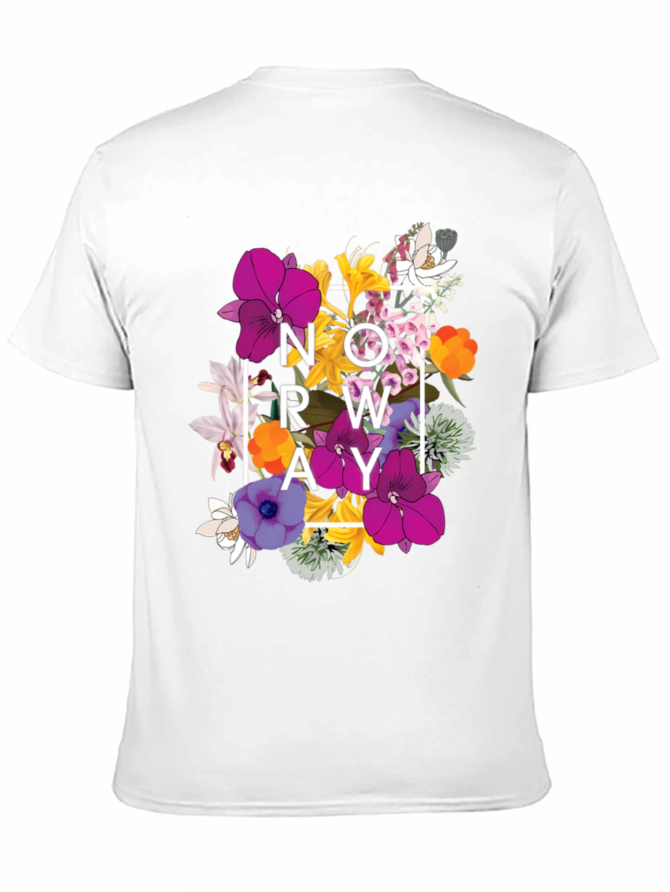 Black Floral Norway Graphic T-Shirt - Black view 11