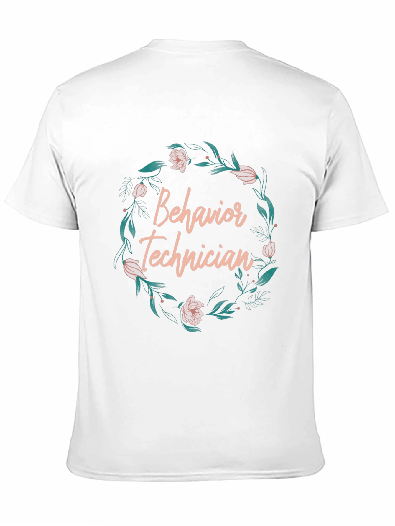 Black Behavior Technician Floral Graphic Tee view 11