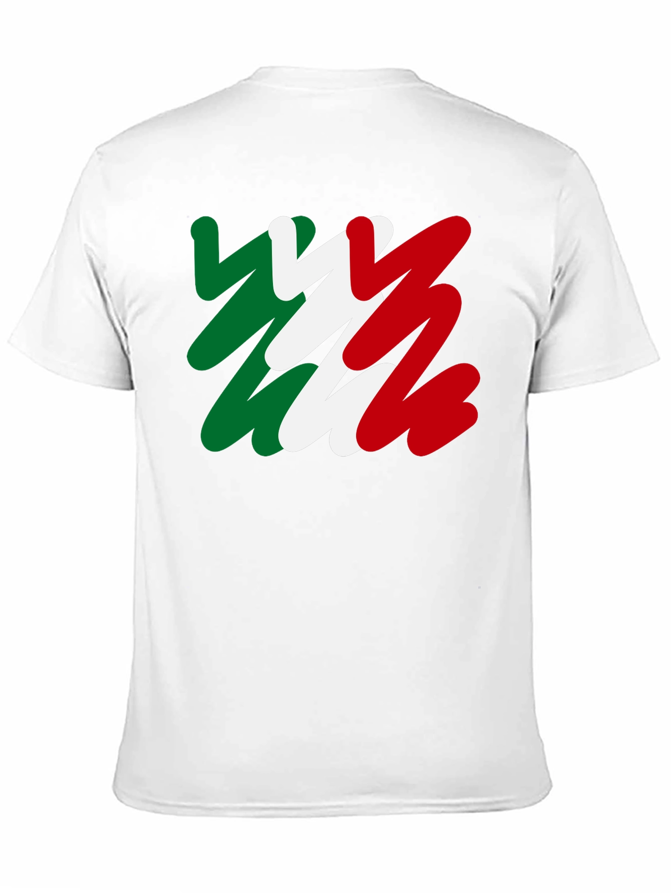 Black Italian Flag T-Shirt - Black Cotton Tee view 11