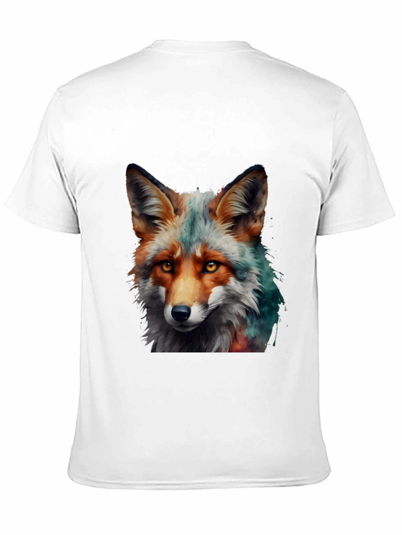 Black Fox Art Print Tee - Stylish Animal Graphic T-Shirt view 11