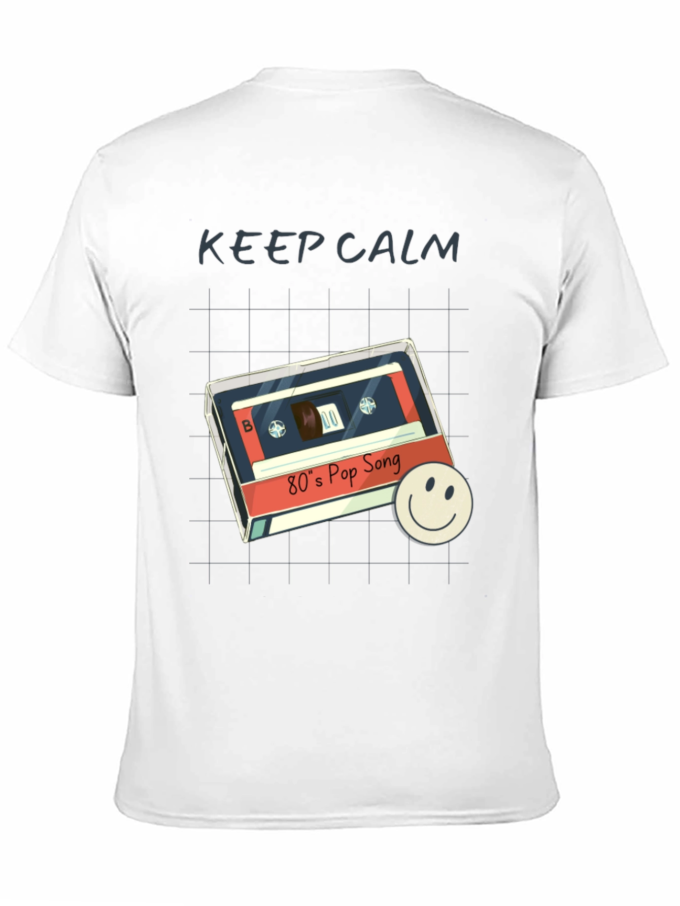 Black Retro 80's Pop Song T-Shirt - Keep Calm Style view 11