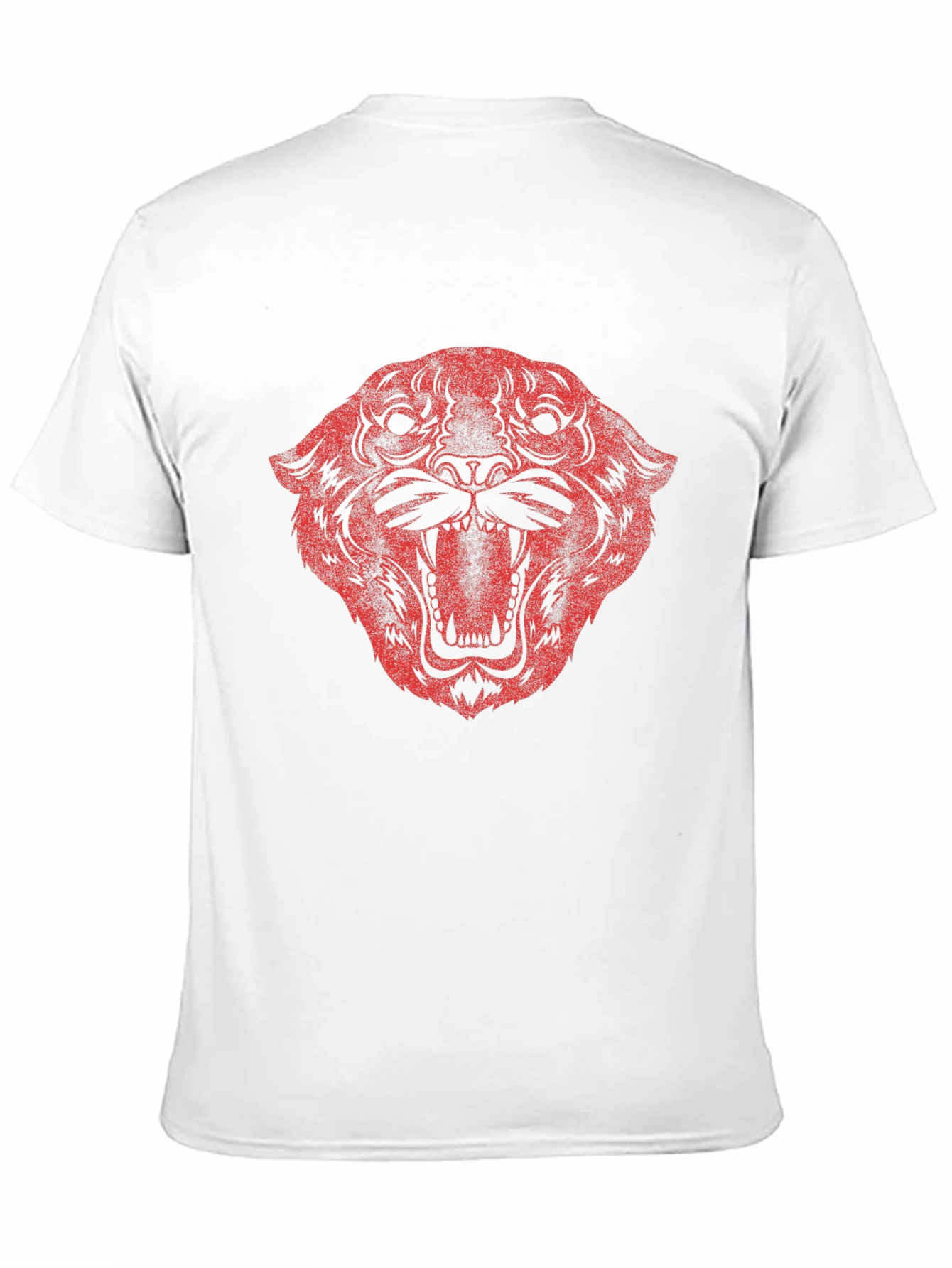 Black Red Tiger Graphic Print Black T-Shirt view 11