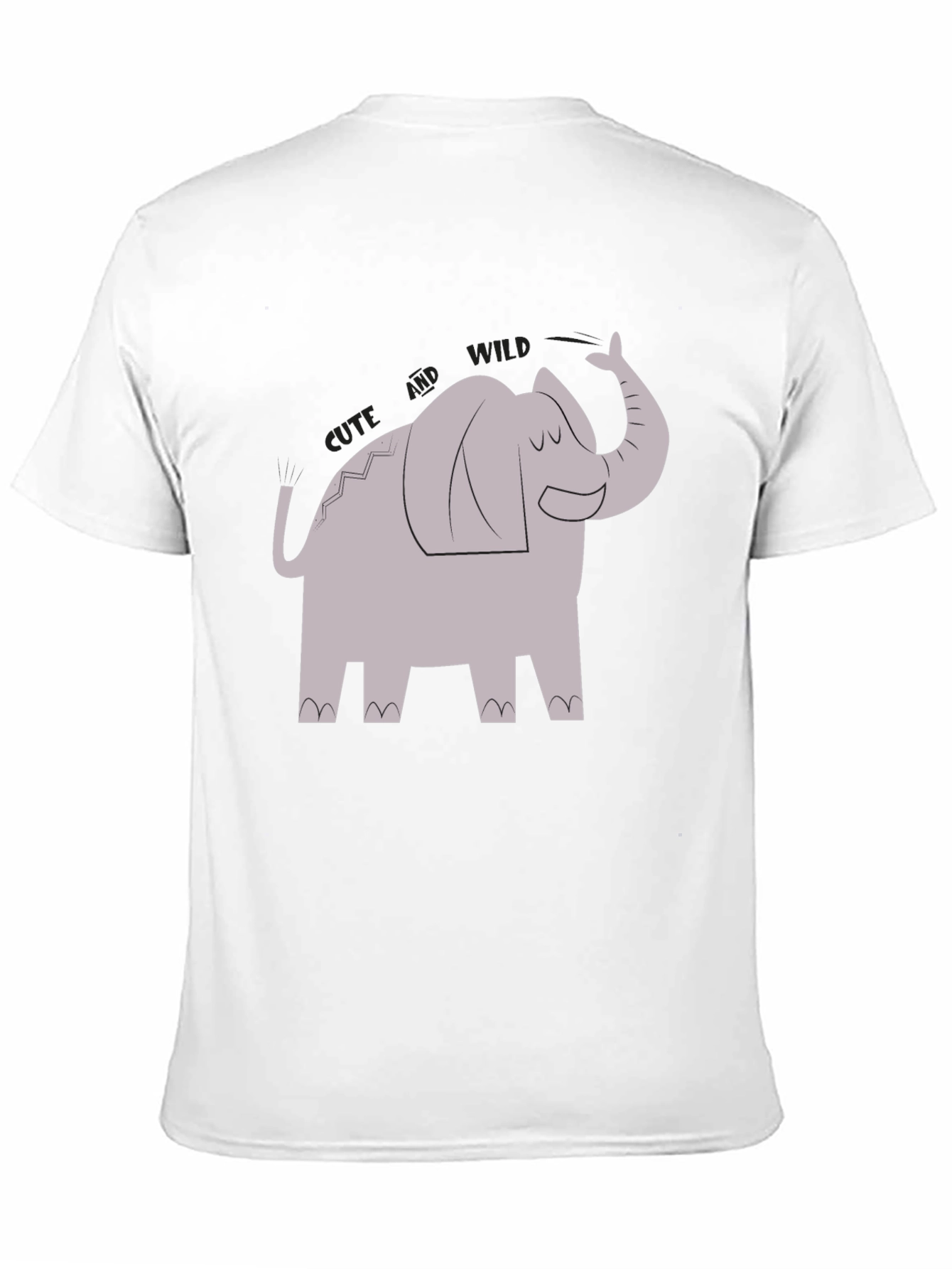 Black Cute and Wild Elephant Graphic Tee view 11