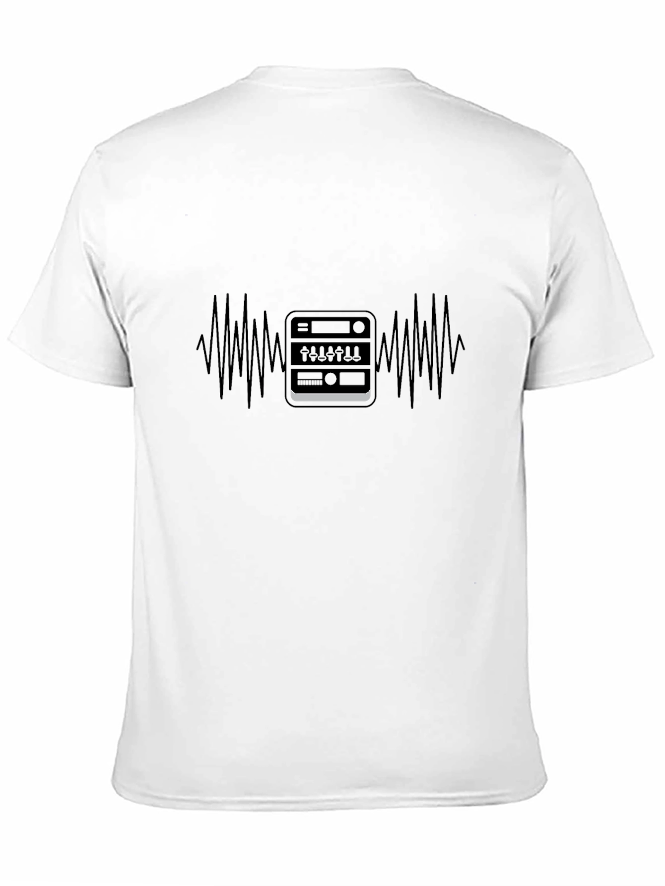Black Sound Console Graphic Tee - Music Lover's T-Shirt view 11
