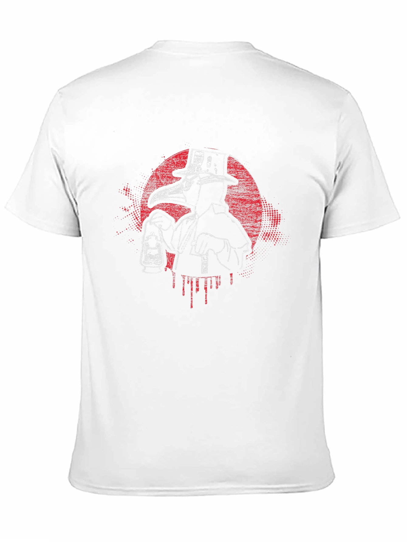 Black Plague Doctor Graphic Tee - Black Cotton Blend T-Shirt view 11